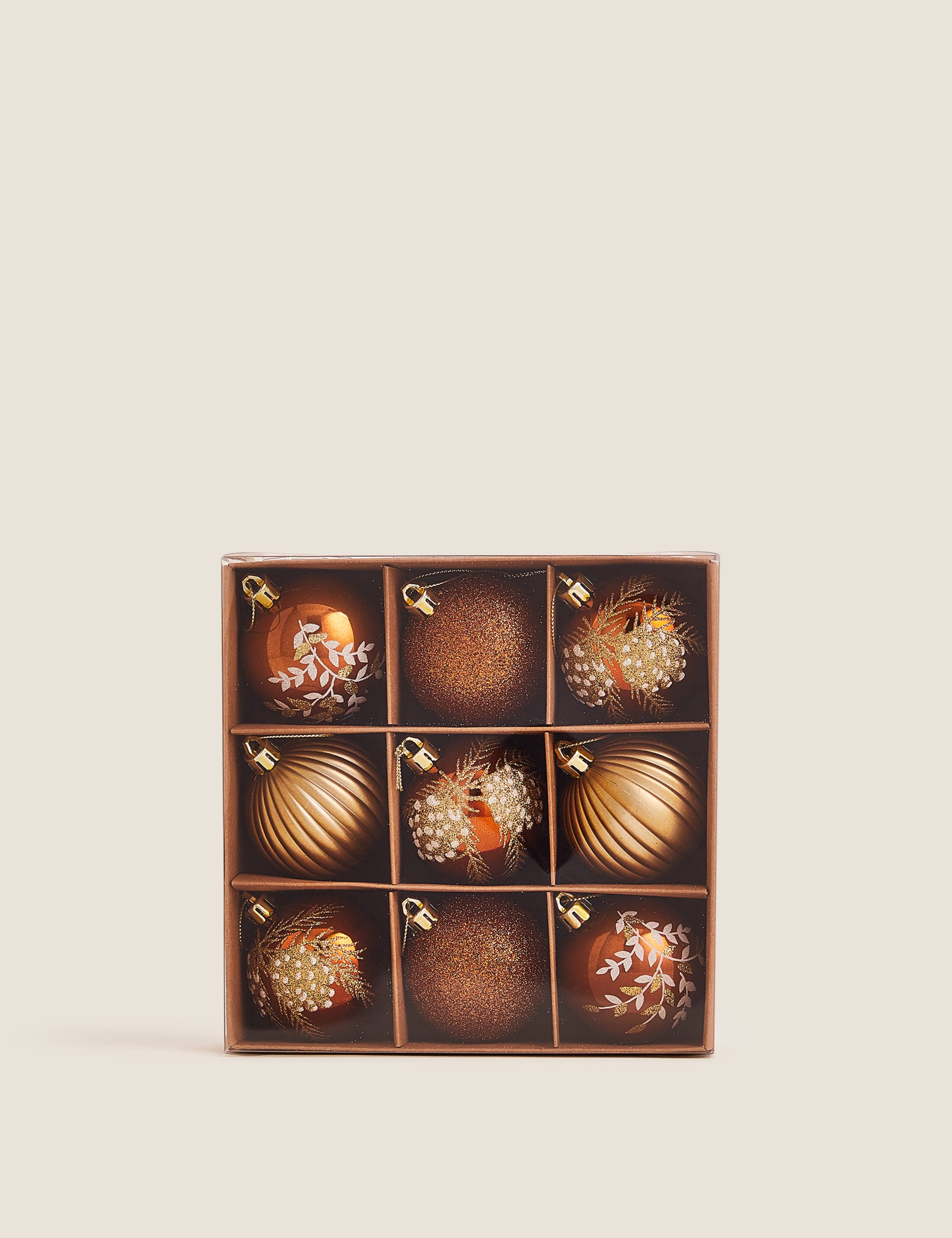 Set of 9 Shatterproof Christmas Baubles 2 of 2