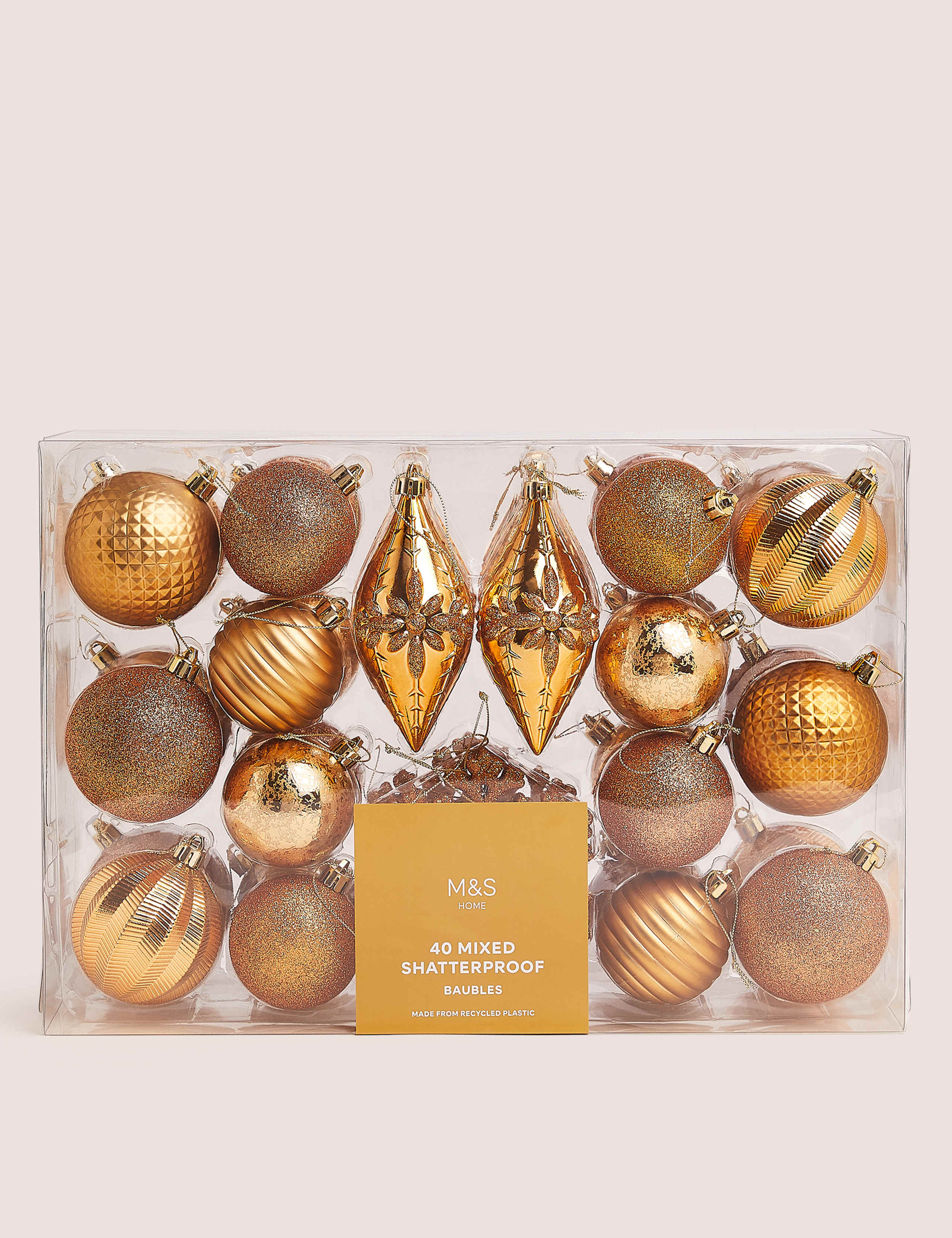 40 Mixed Shatterproof Baubles 2 of 3