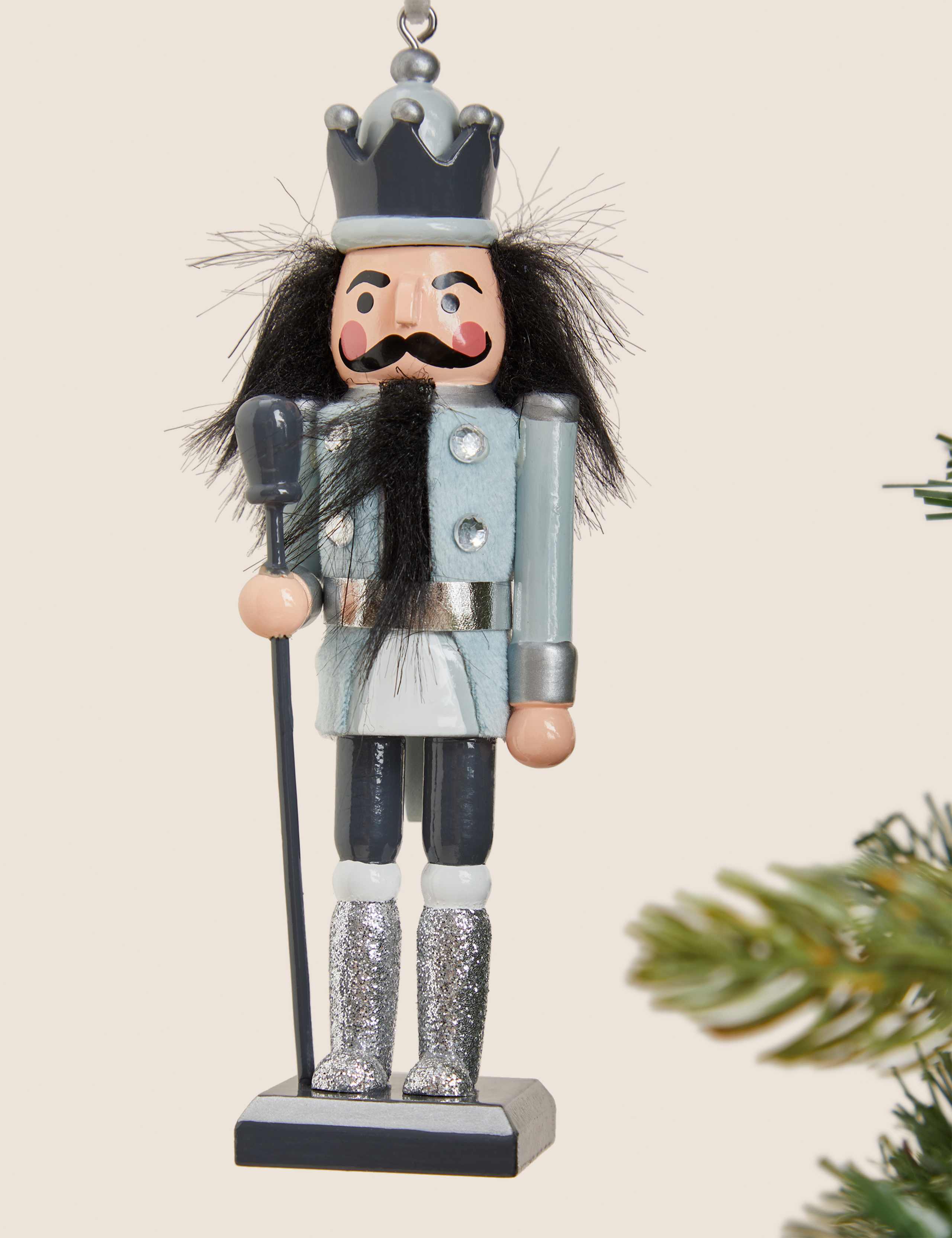 Silver Hanging Nutcracker Decoration 3 of 4