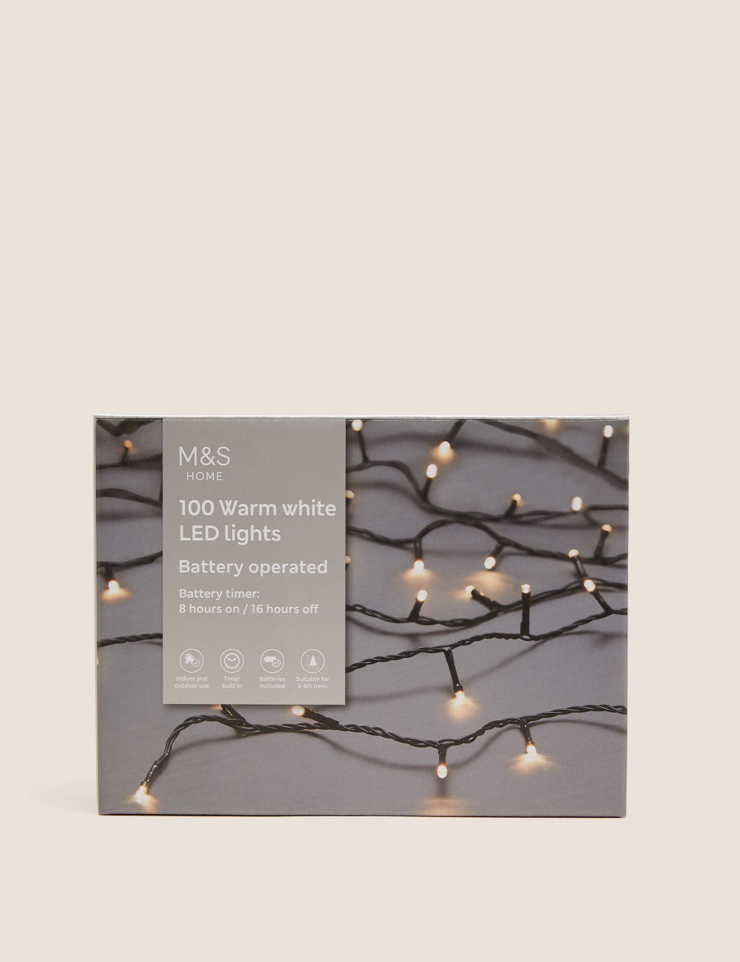 100 Warm White LED Battery Lights 2 of 4