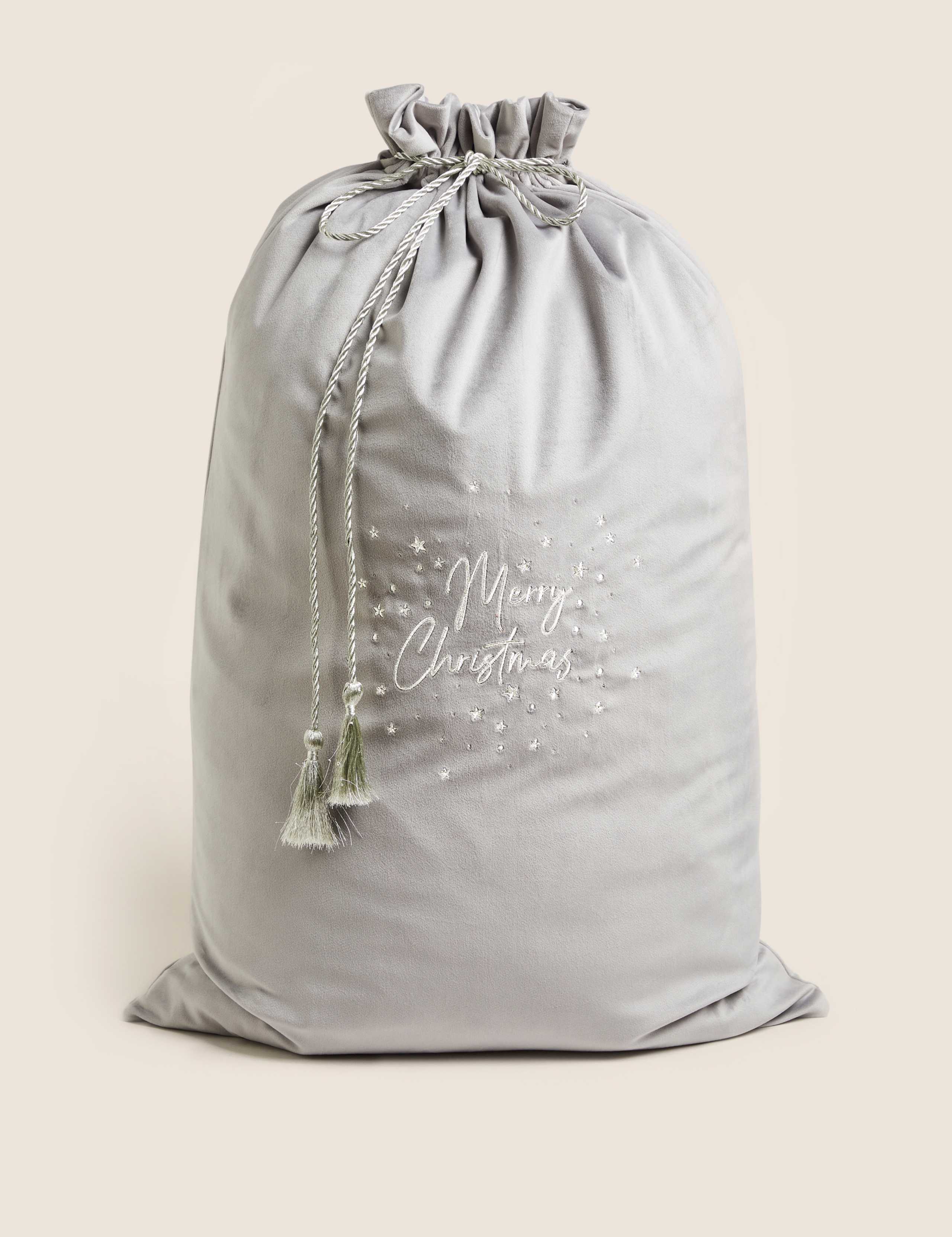 Velvet Merry Christmas Sack 1 of 4