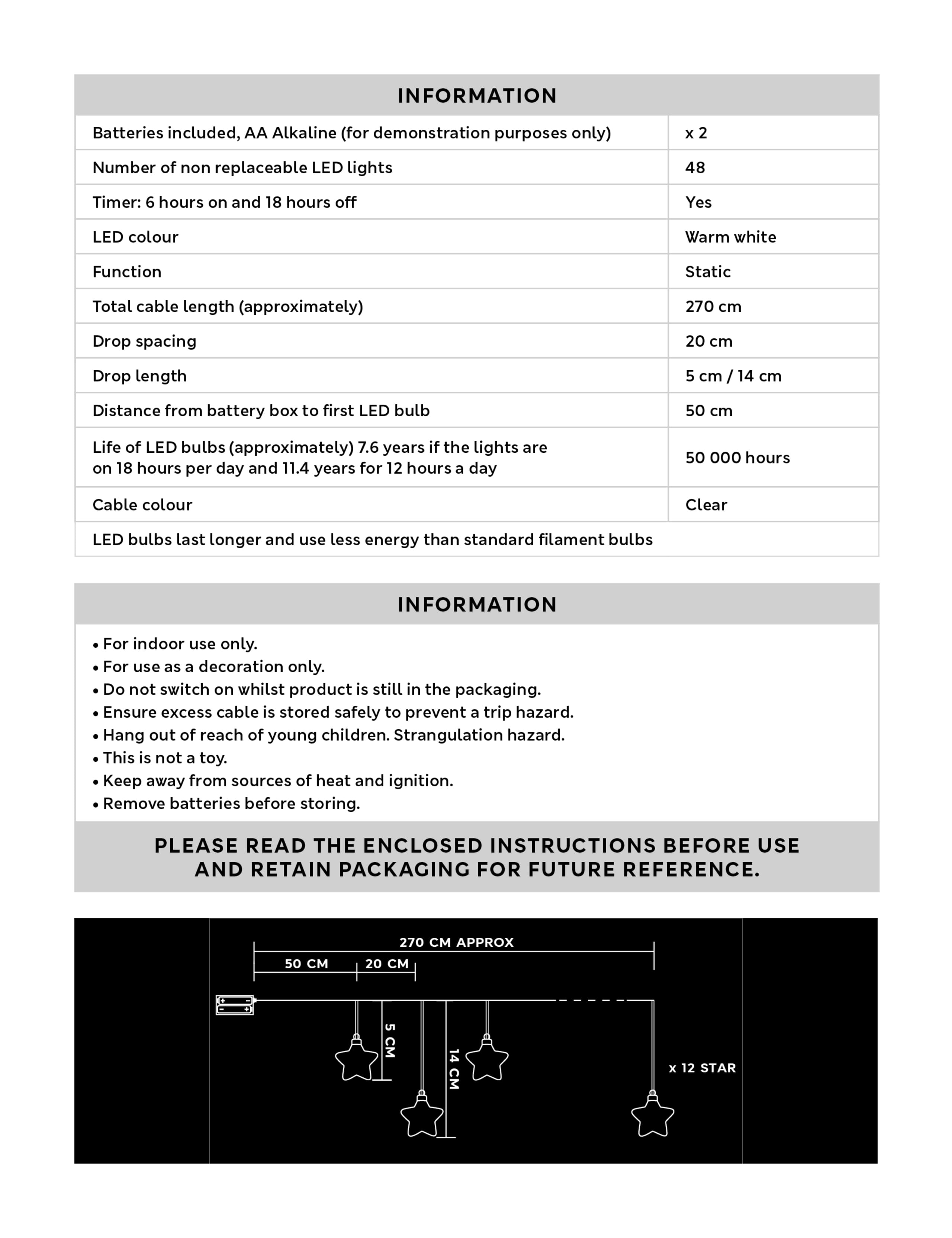 Star Hanging Battery String Lights 6 of 6