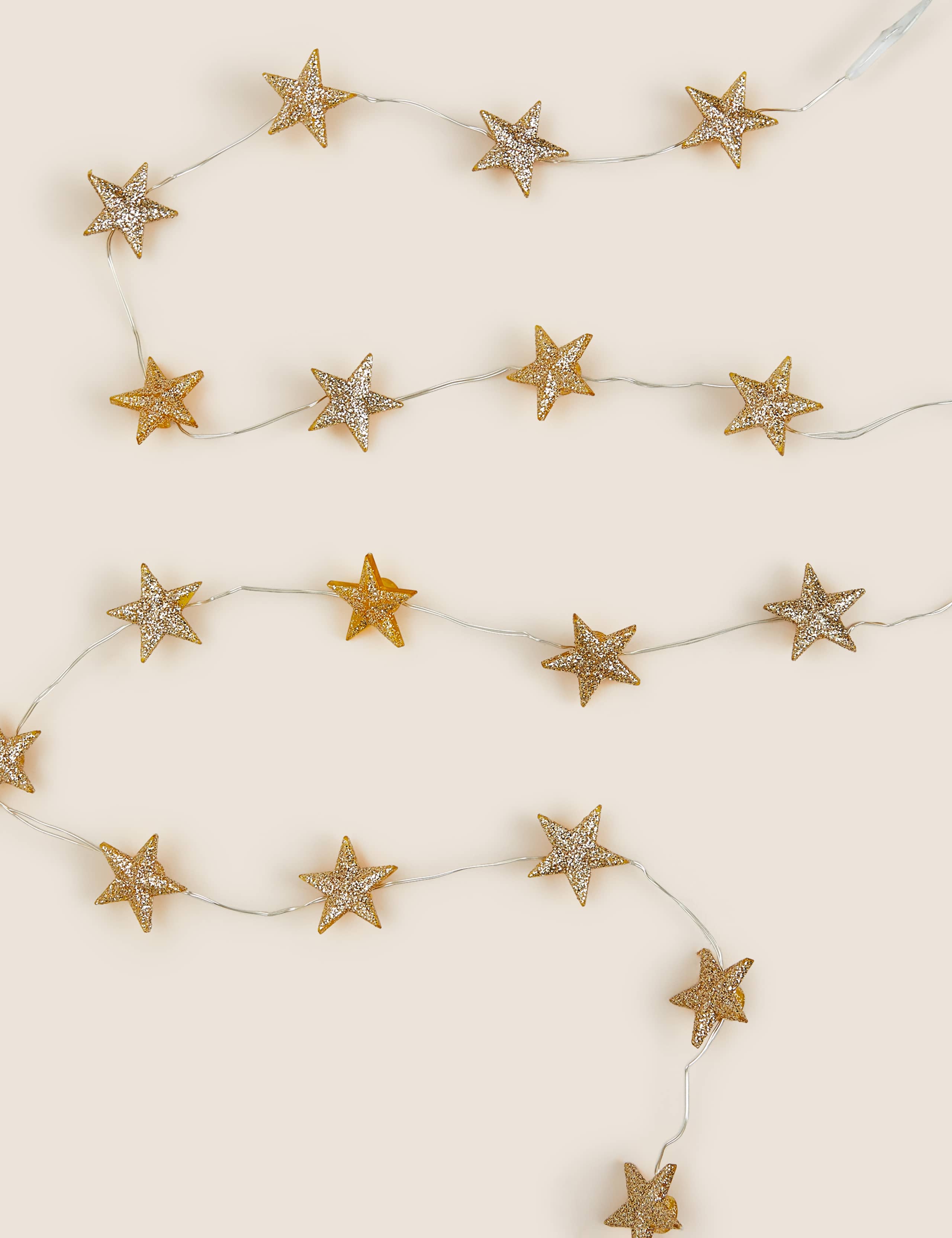 20 Gold Star Battery String Lights 4 of 5