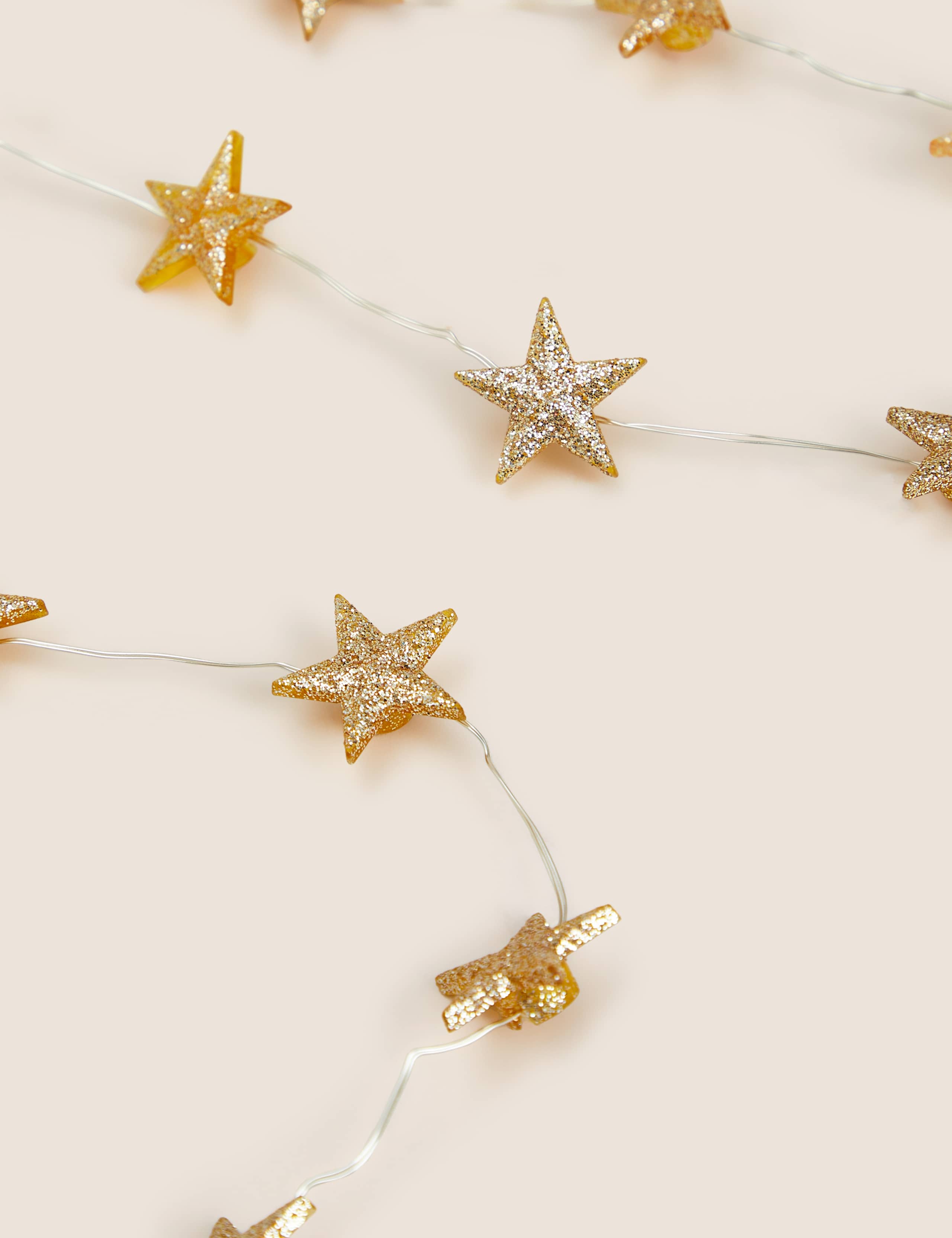 20 Gold Star Battery String Lights 2 of 5