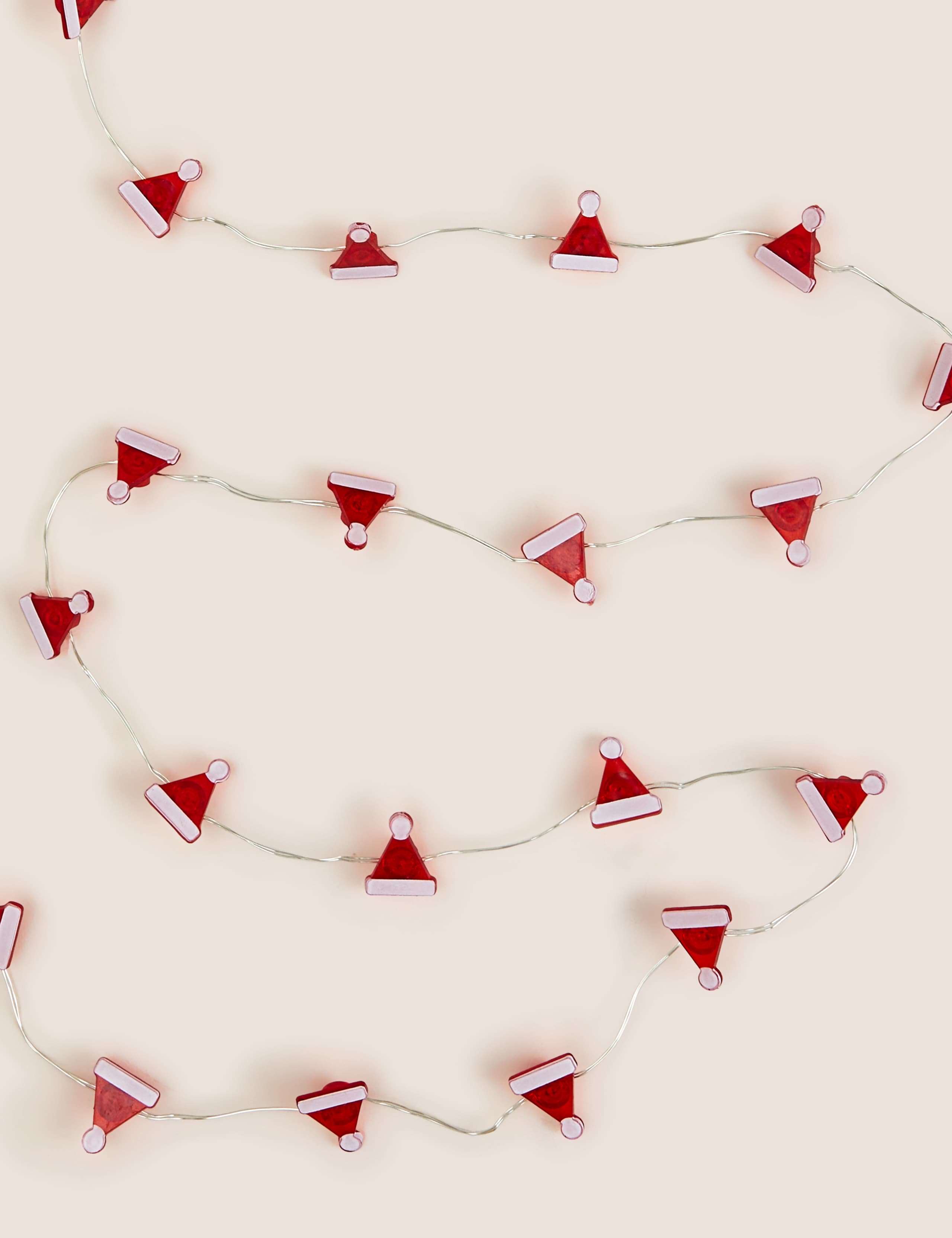 20 Santa Hat Battery String Lights 4 of 5
