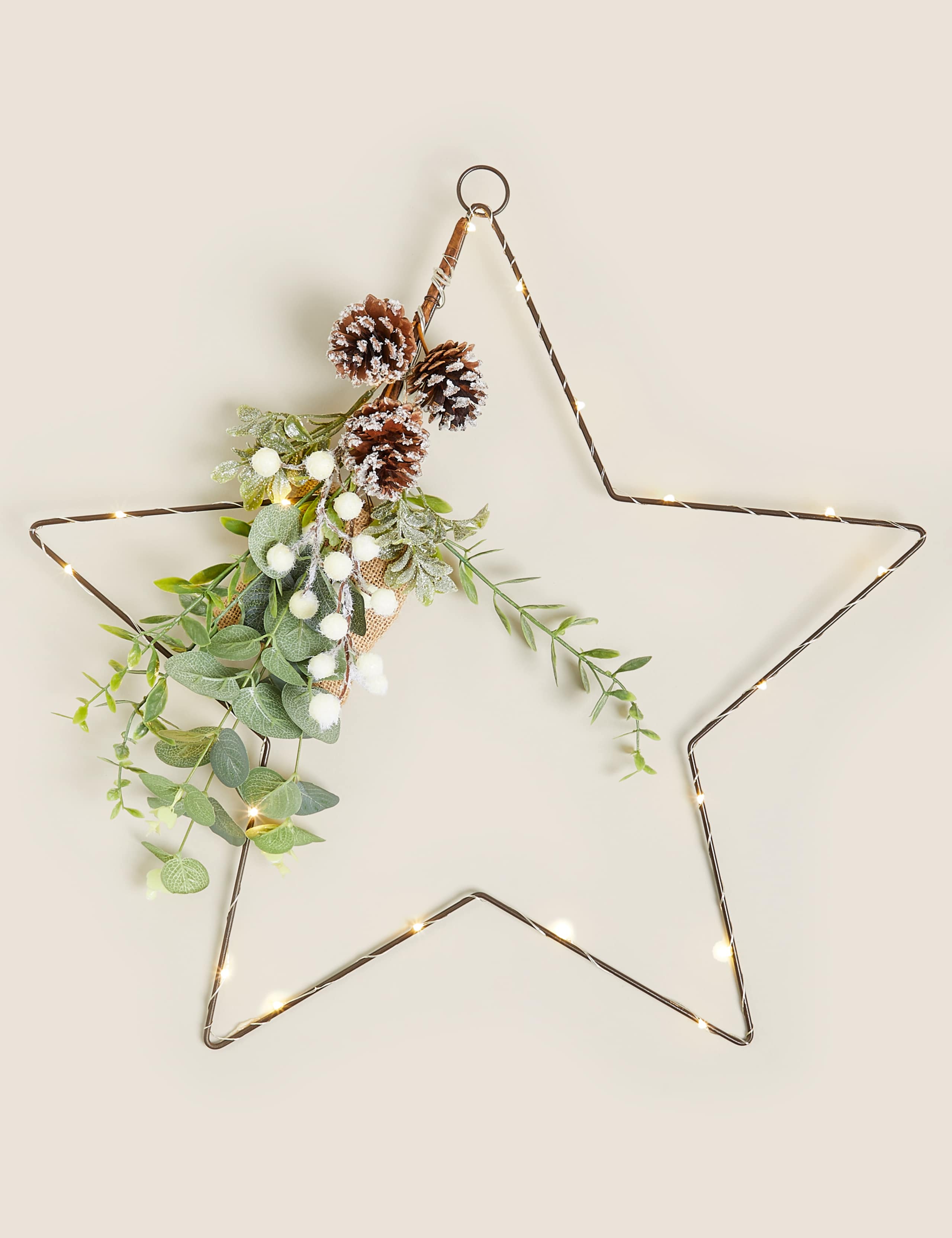 Pre-Lit Wire Star Wreath 4 of 5