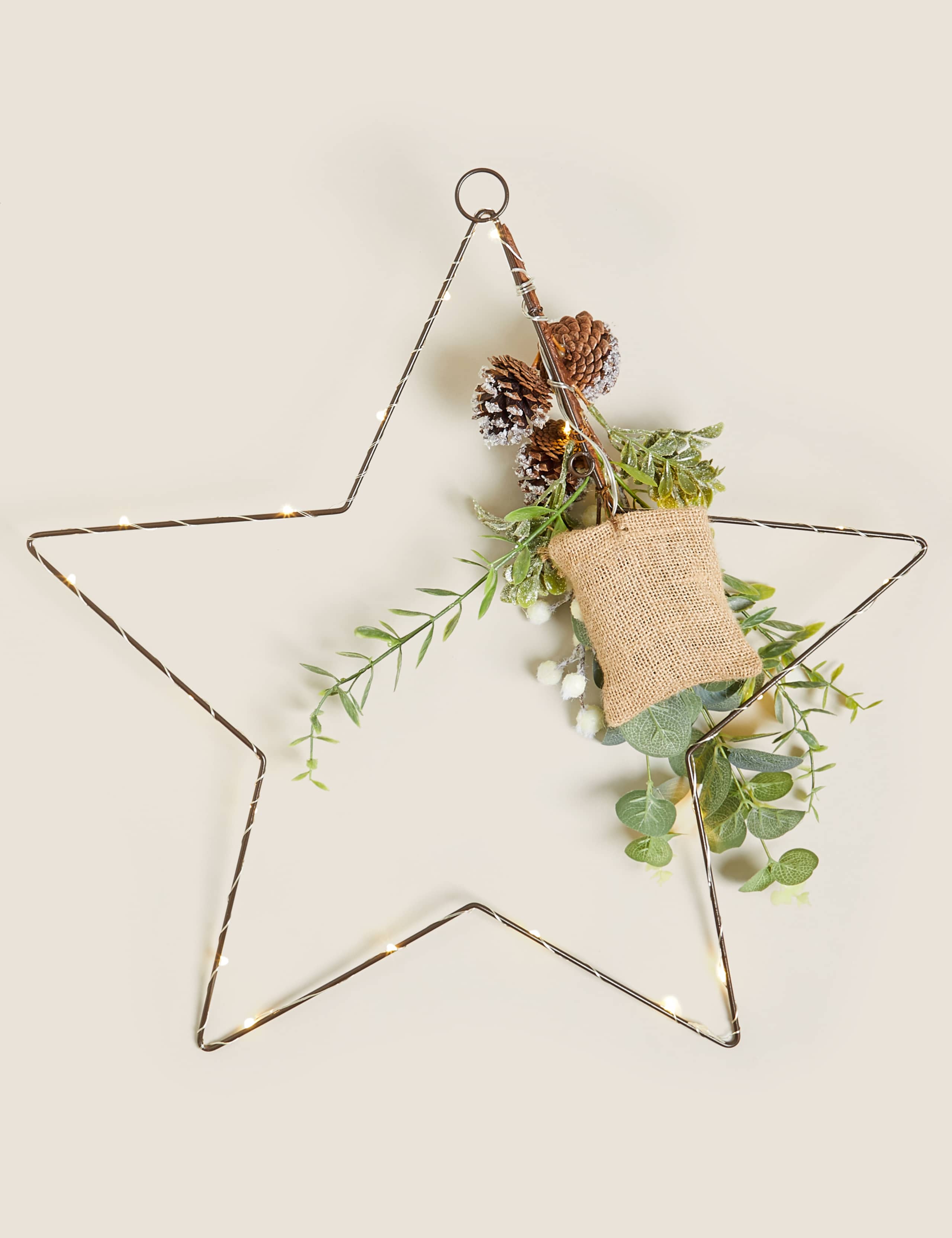 Pre-Lit Wire Star Wreath 5 of 5