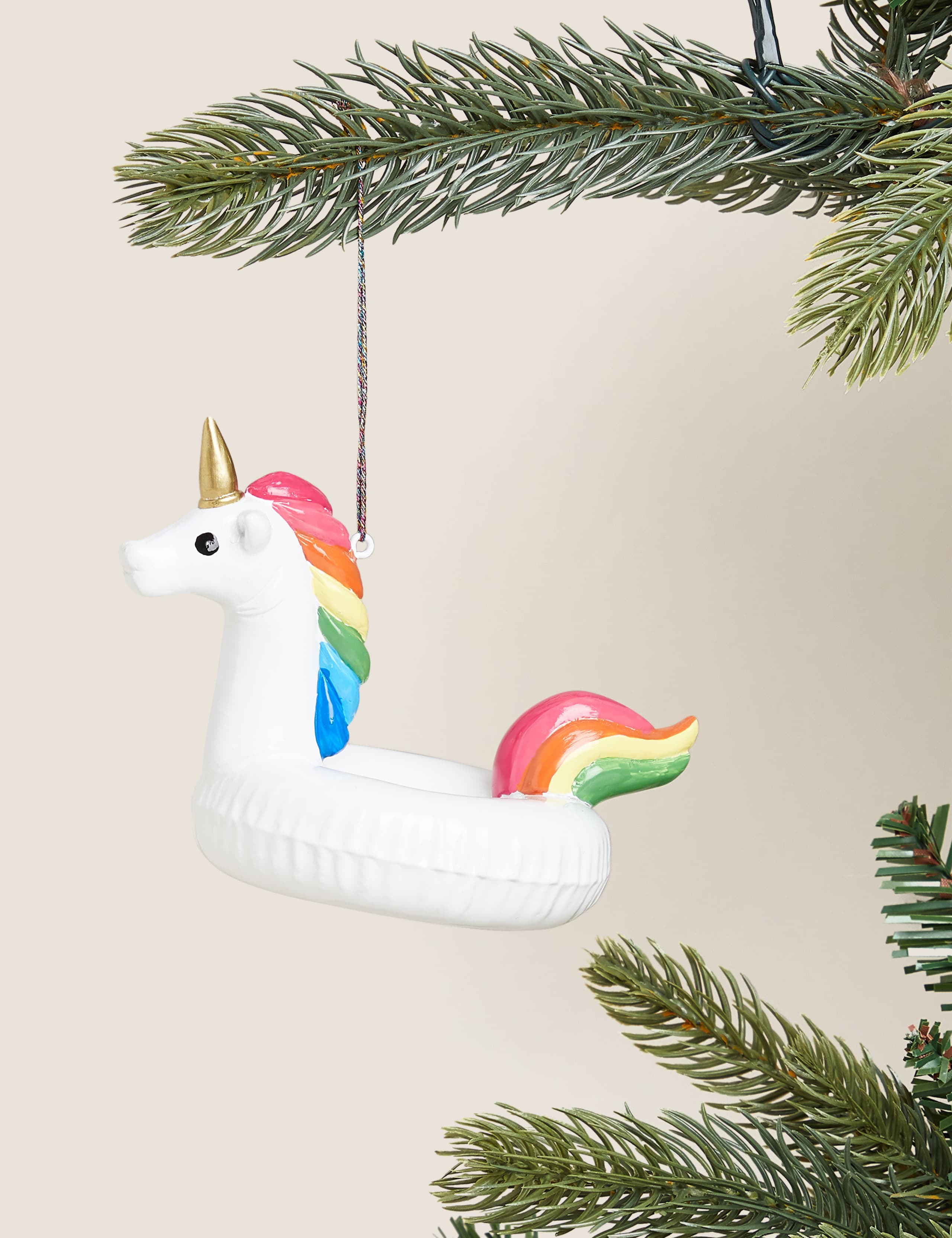 Glass Unicorn Ring Hanging Decoration 1 of 4