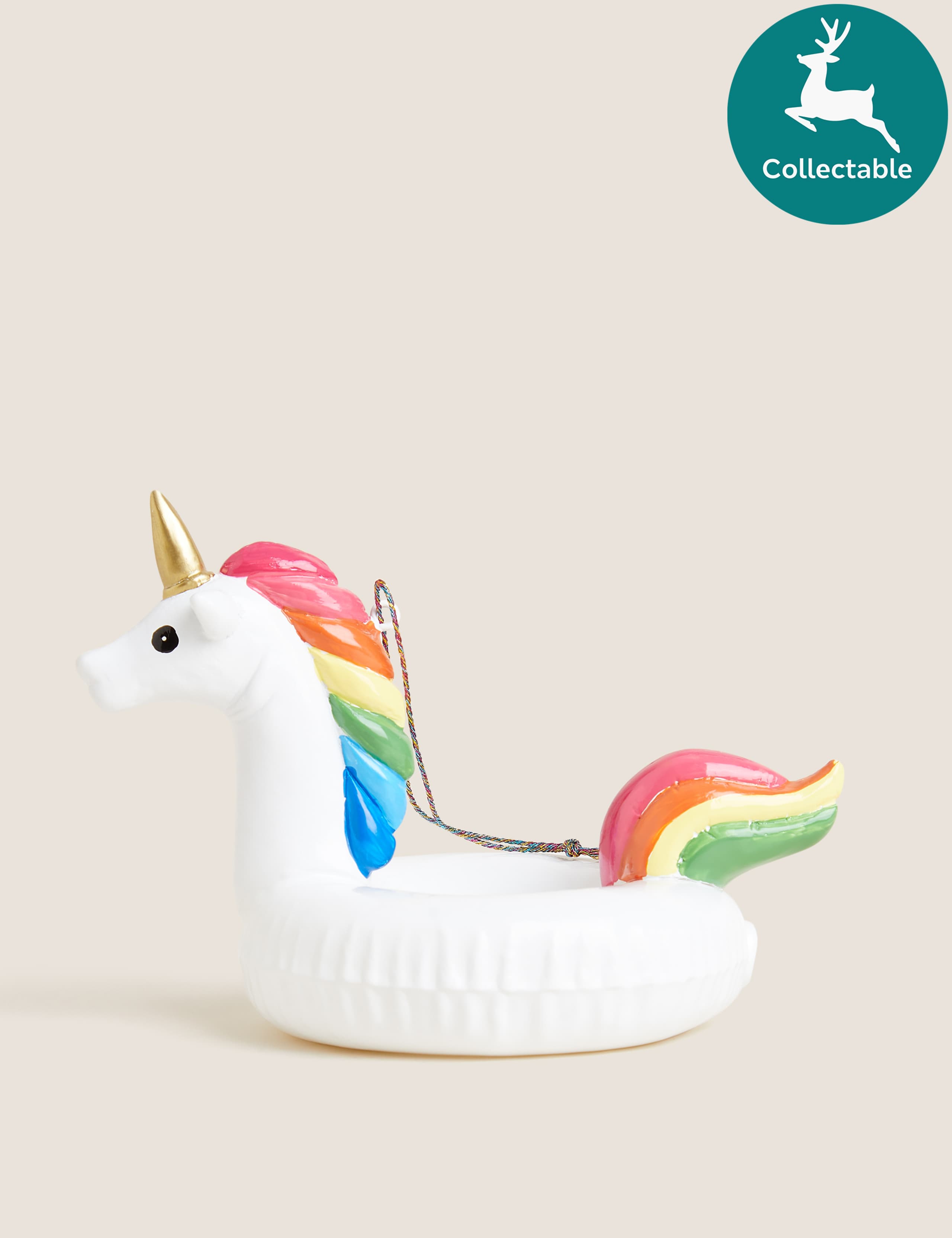 Glass Unicorn Ring Hanging Decoration 2 of 4