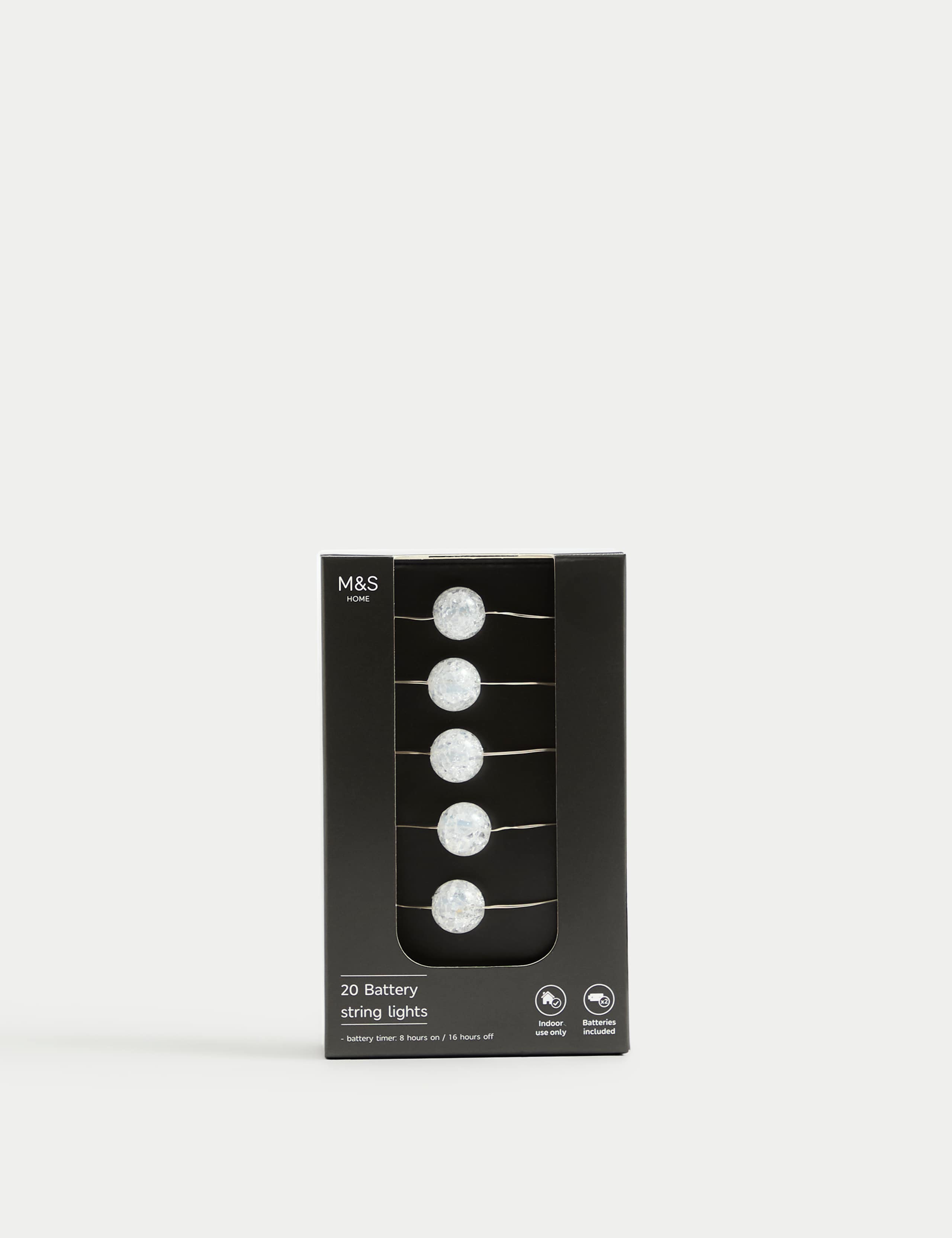 20 Frosted Ball Battery String Lights 3 of 3