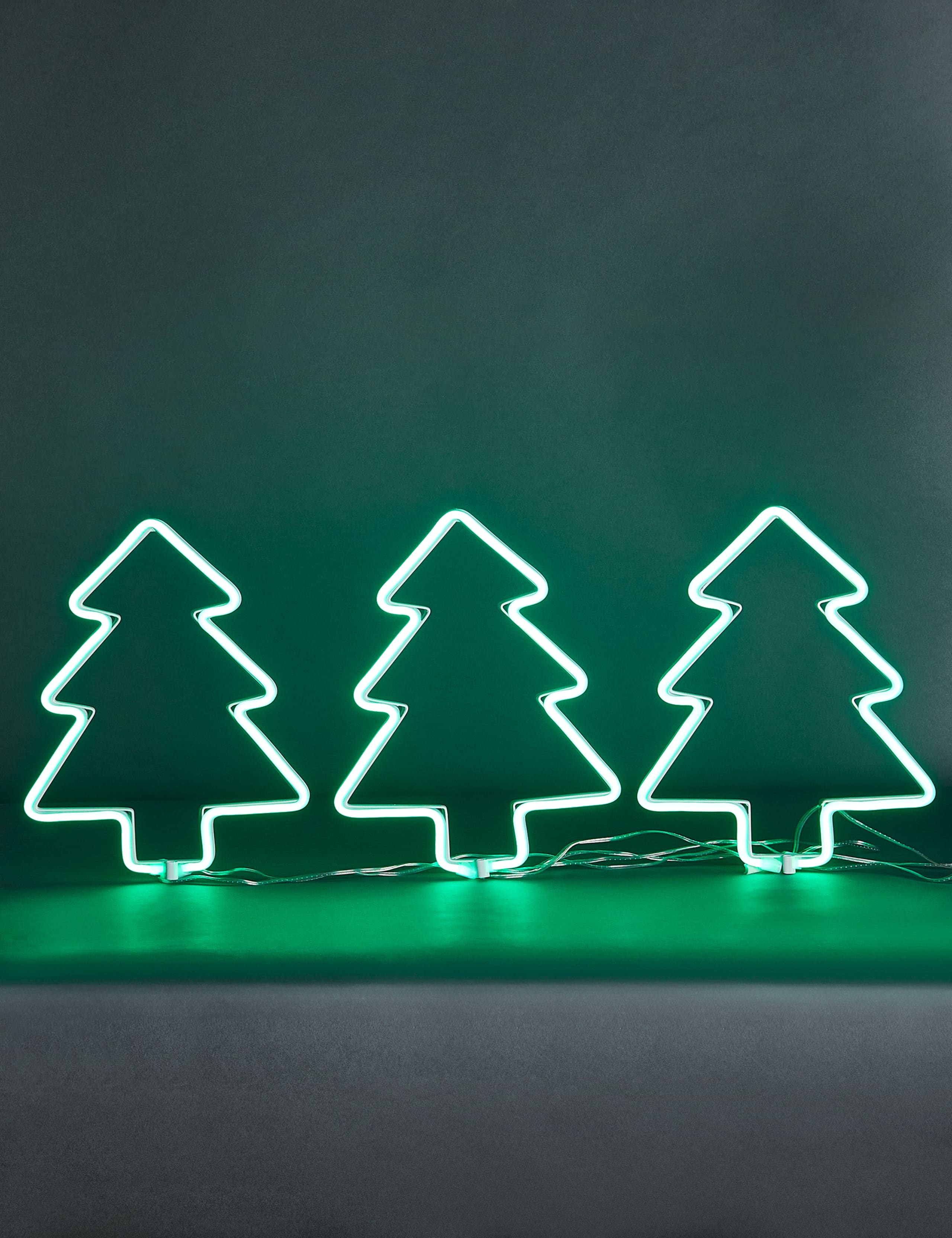 3pk Green Tree Pathfinder Neon Lights 2 of 4