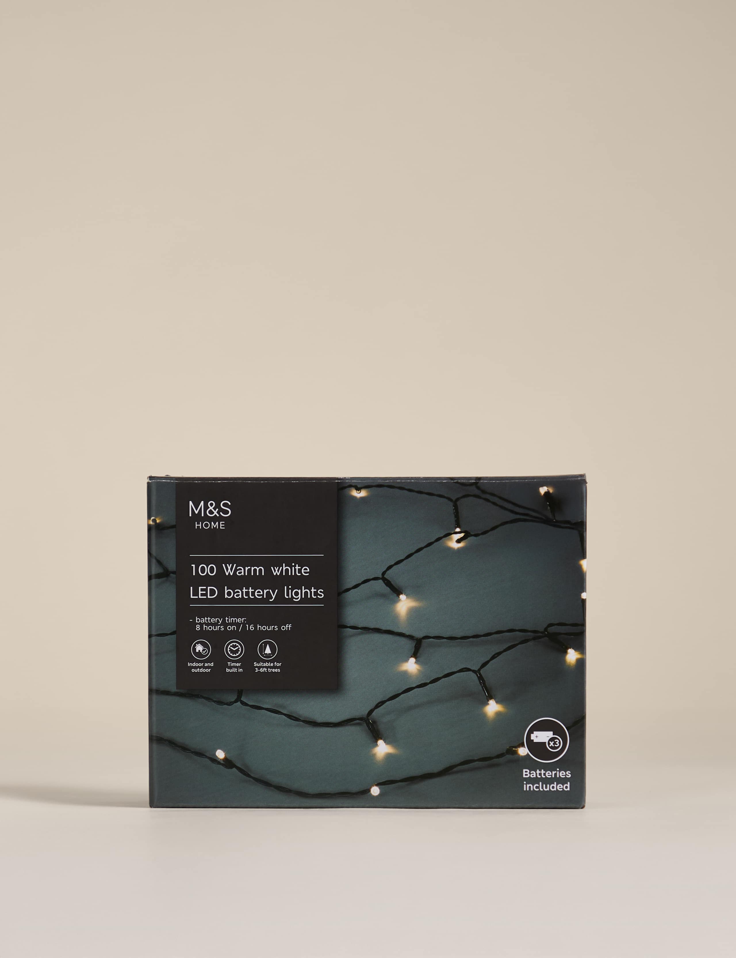 100 LED Warm White Battery String Lights 3 of 4