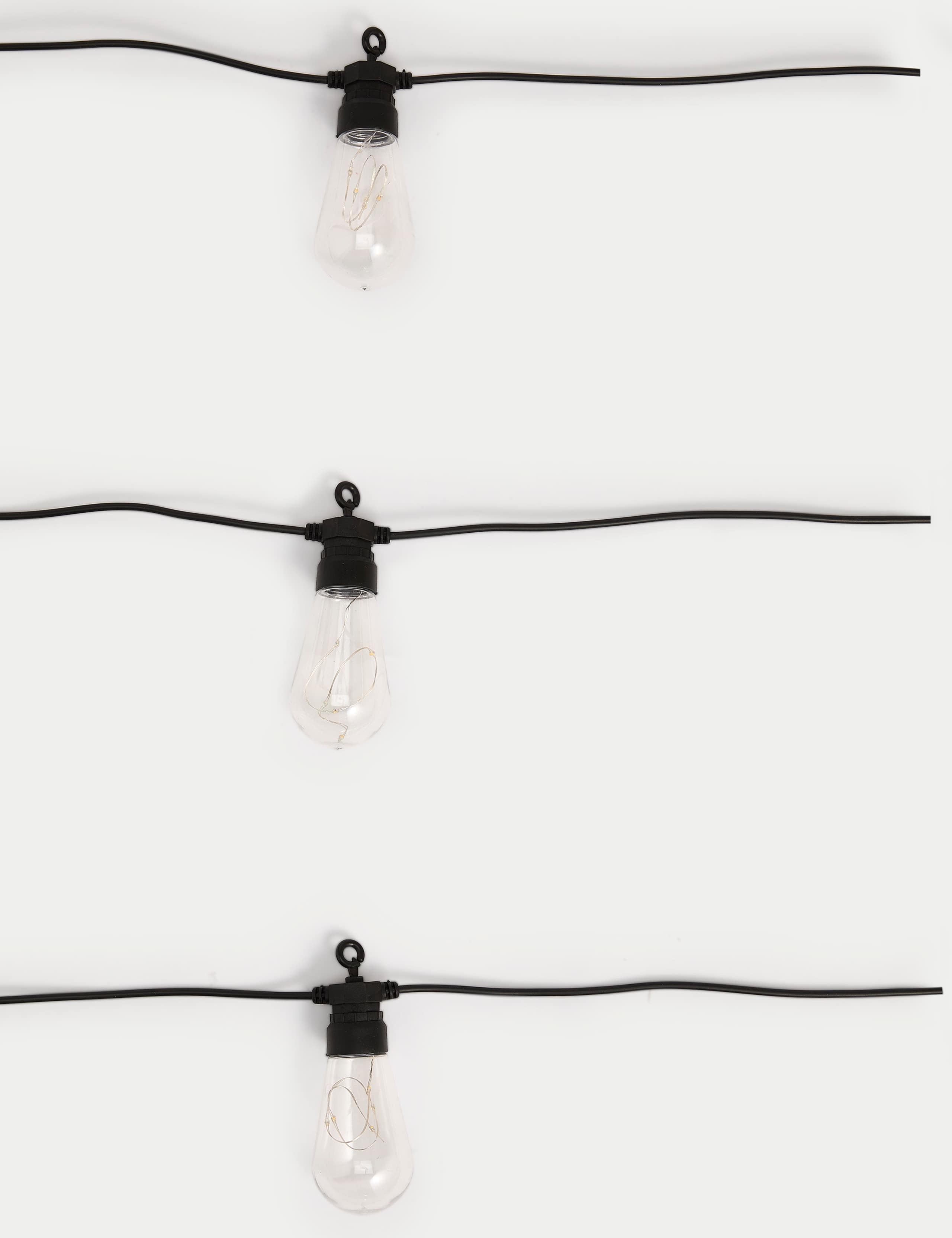 10 Warm White LED Solar Festoon Lights 3 of 4