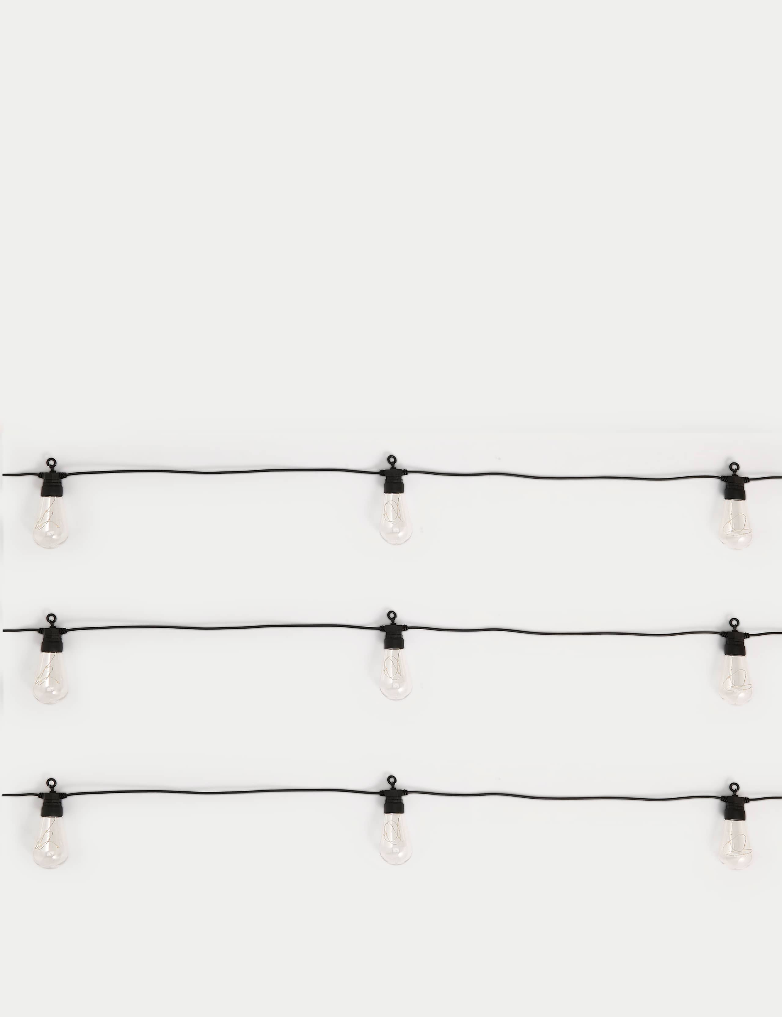 10 Warm White LED Solar Festoon Lights 2 of 4