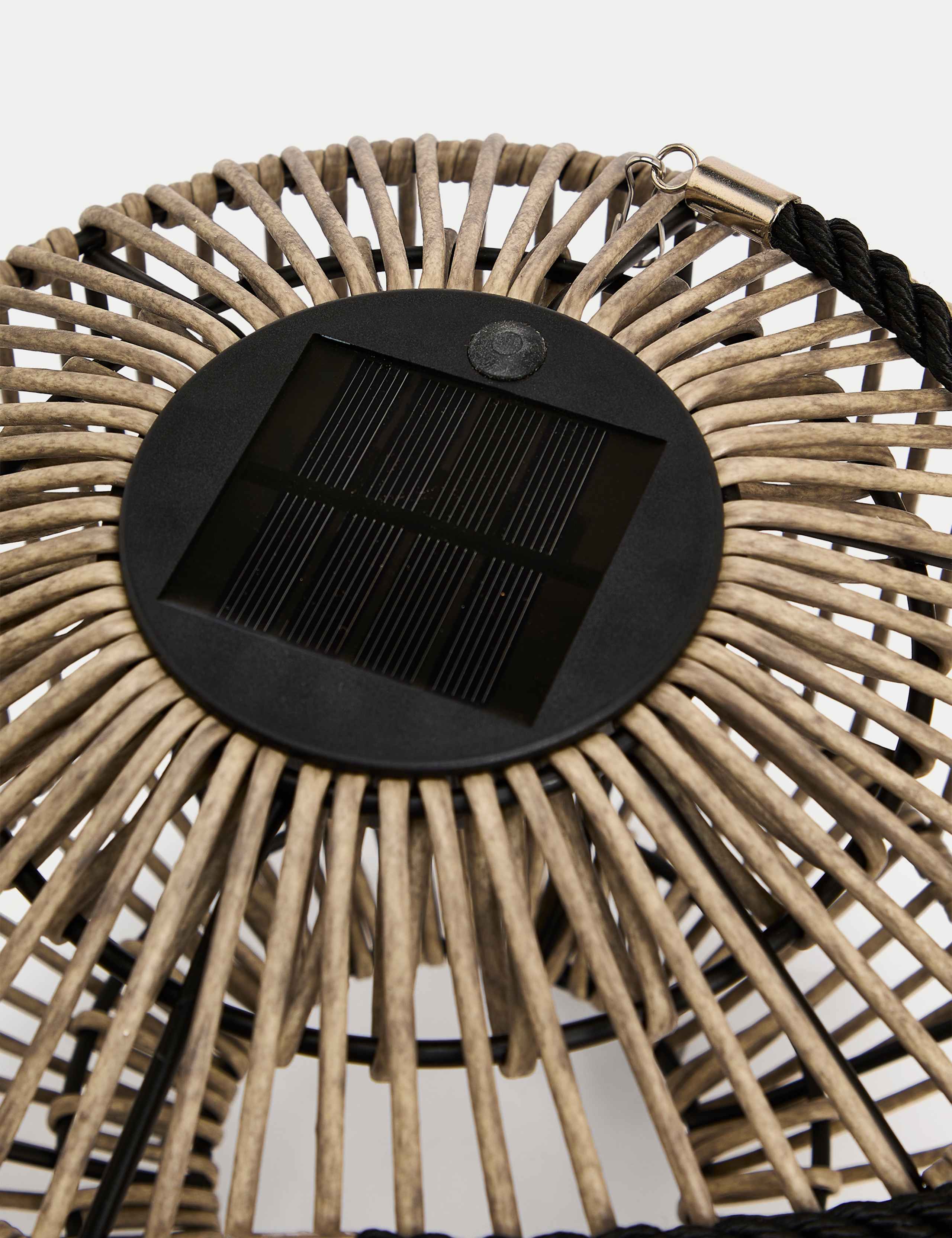 Small Warm White LED Woven Solar Lantern 4 of 4