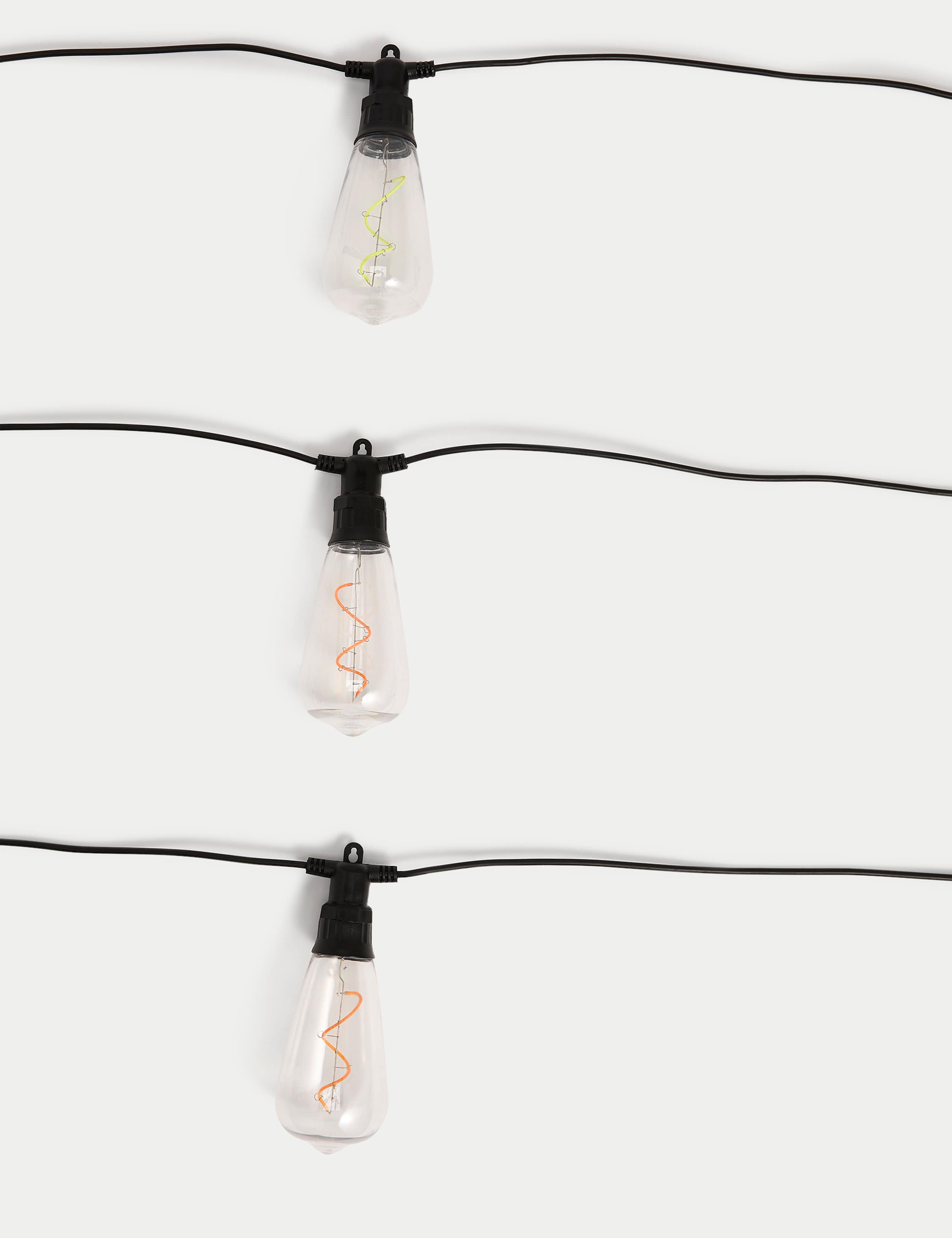 10 Muticoloured LED Mains Neon Festoon Lights 3 of 3
