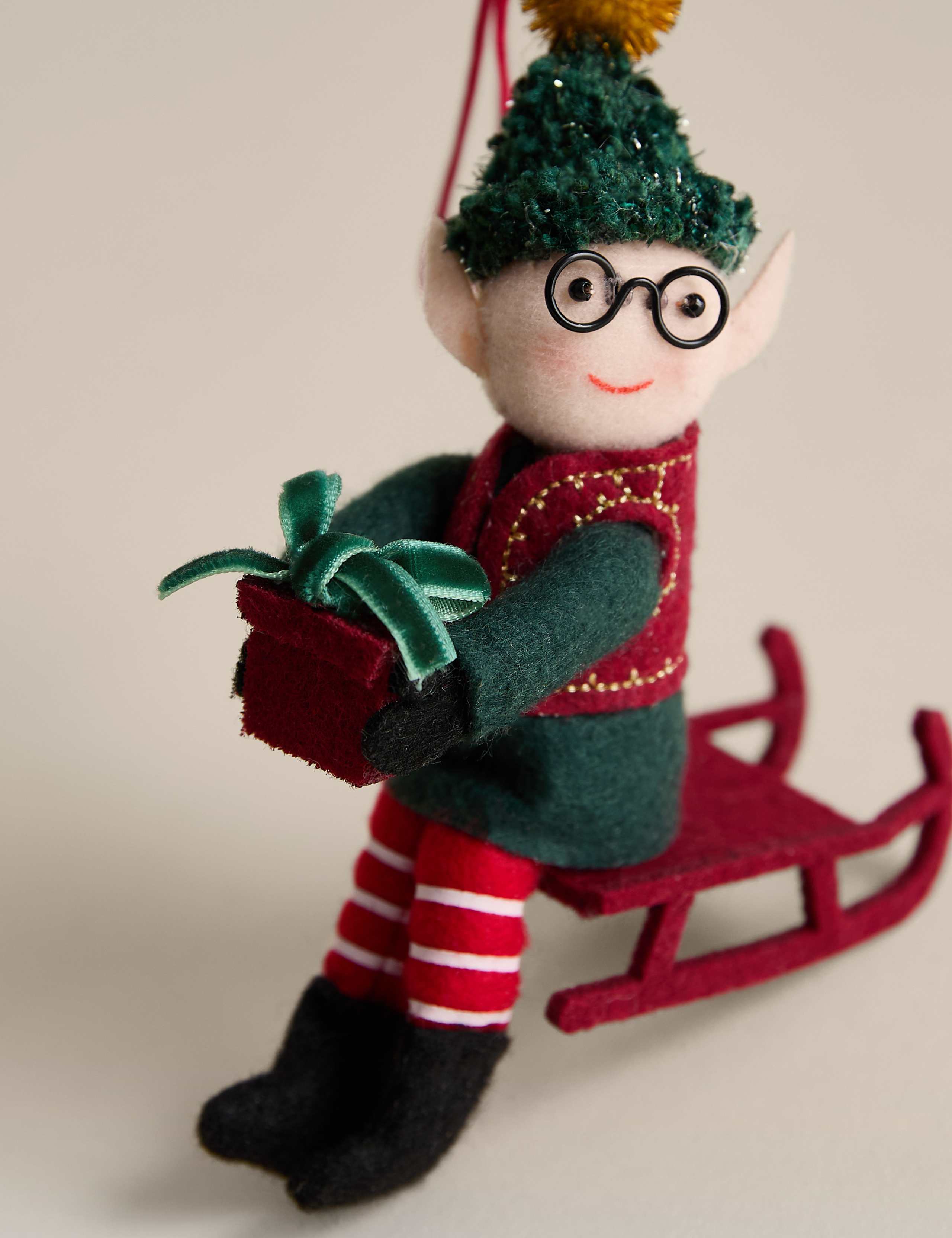 Felt Hanging Elf Decoration 2 of 2