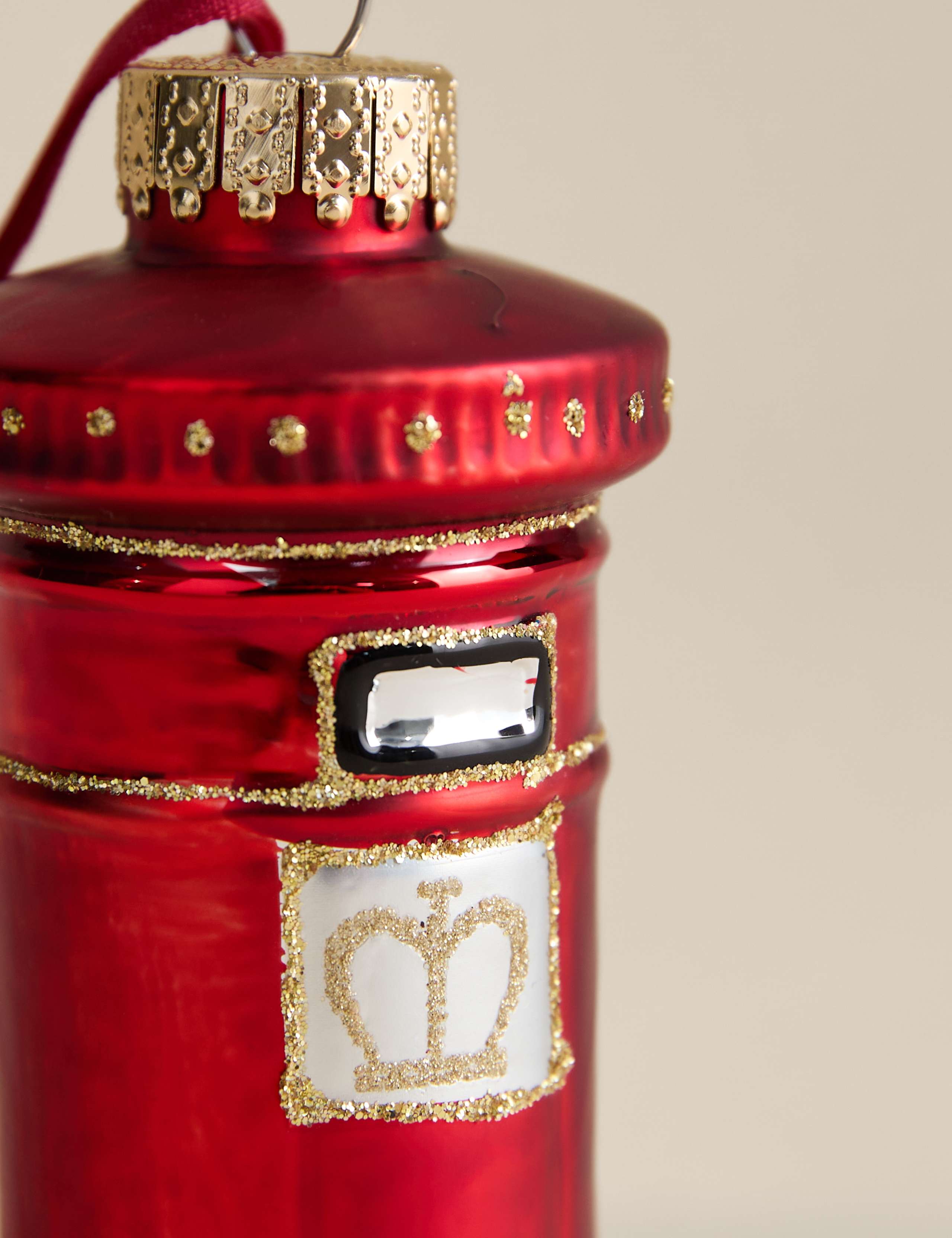 Glass Hanging Postbox Decoration 2 of 2