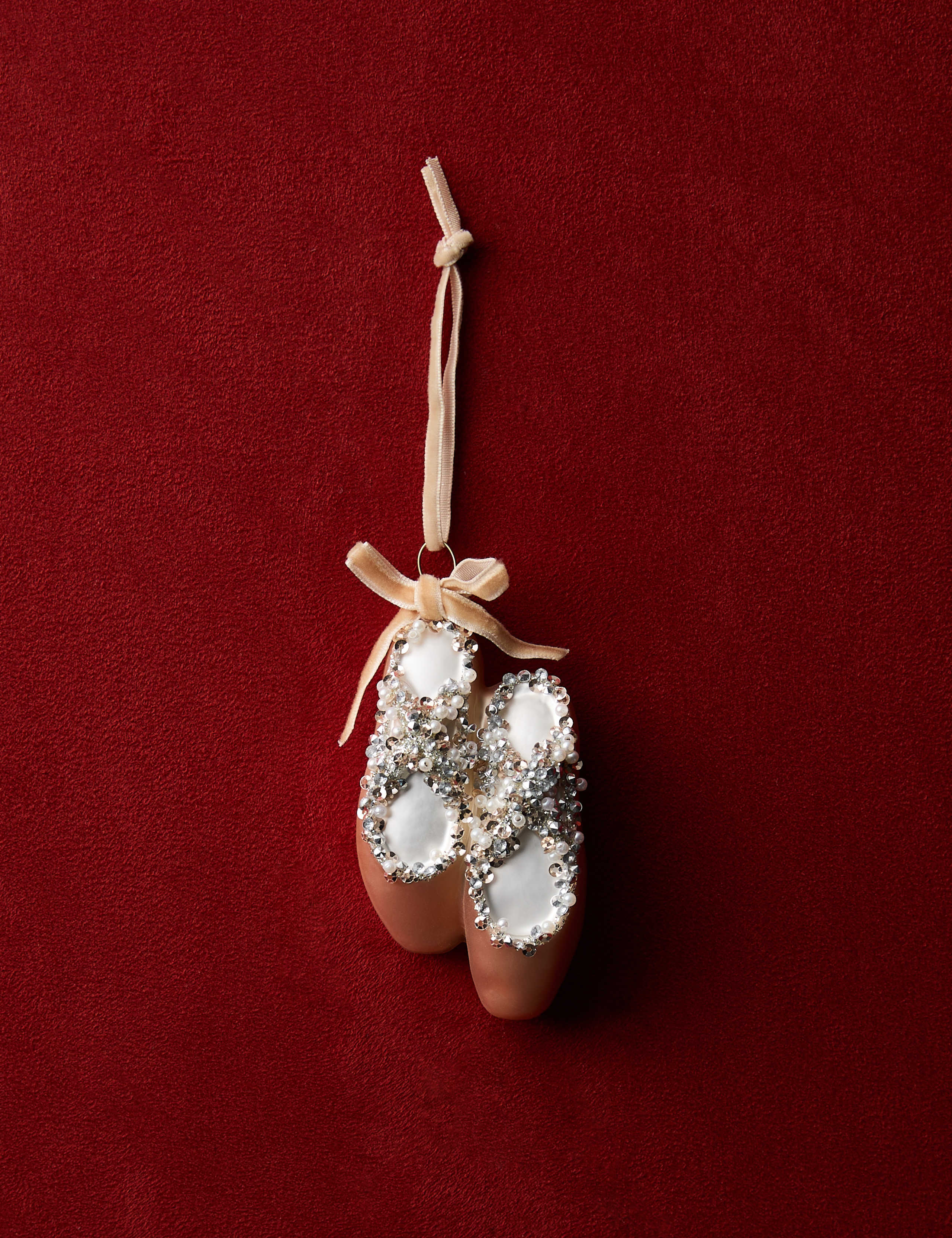 Glass Hanging Ballet Slippers Decoration 1 of 3