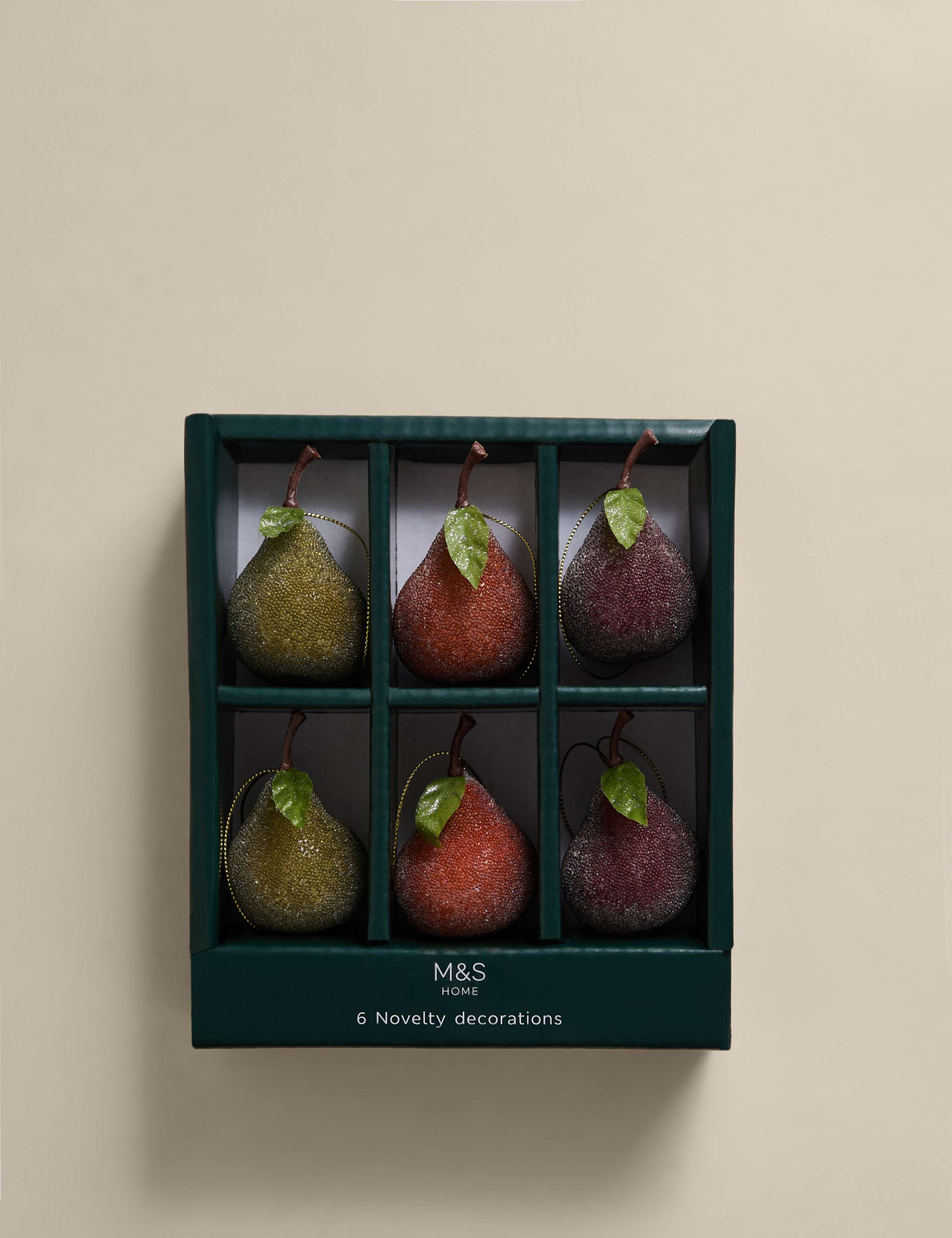 6pk Hanging Frosted Fruit Decorations 2 of 3