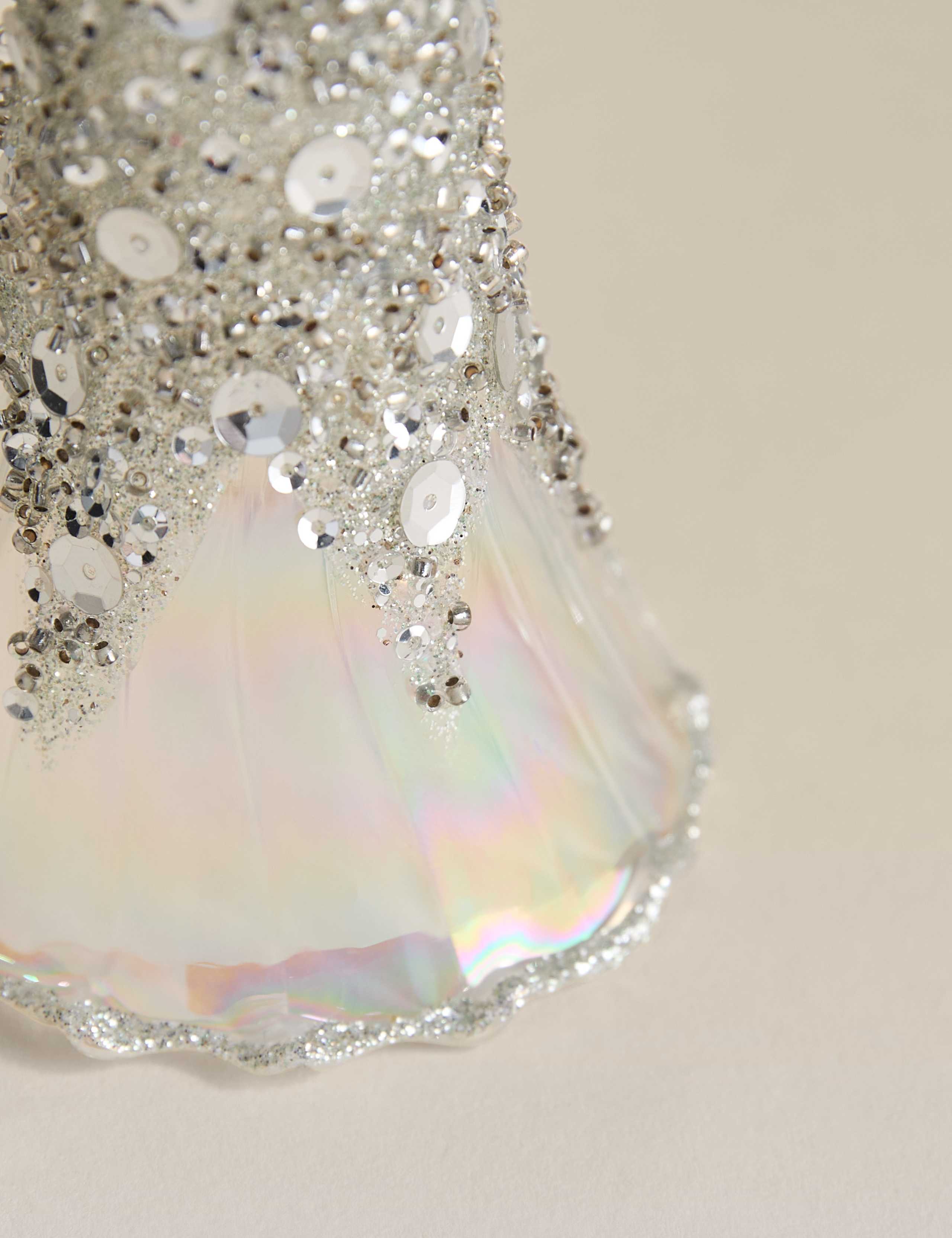 Glass Hanging Embellished Tulip Decoration 3 of 4