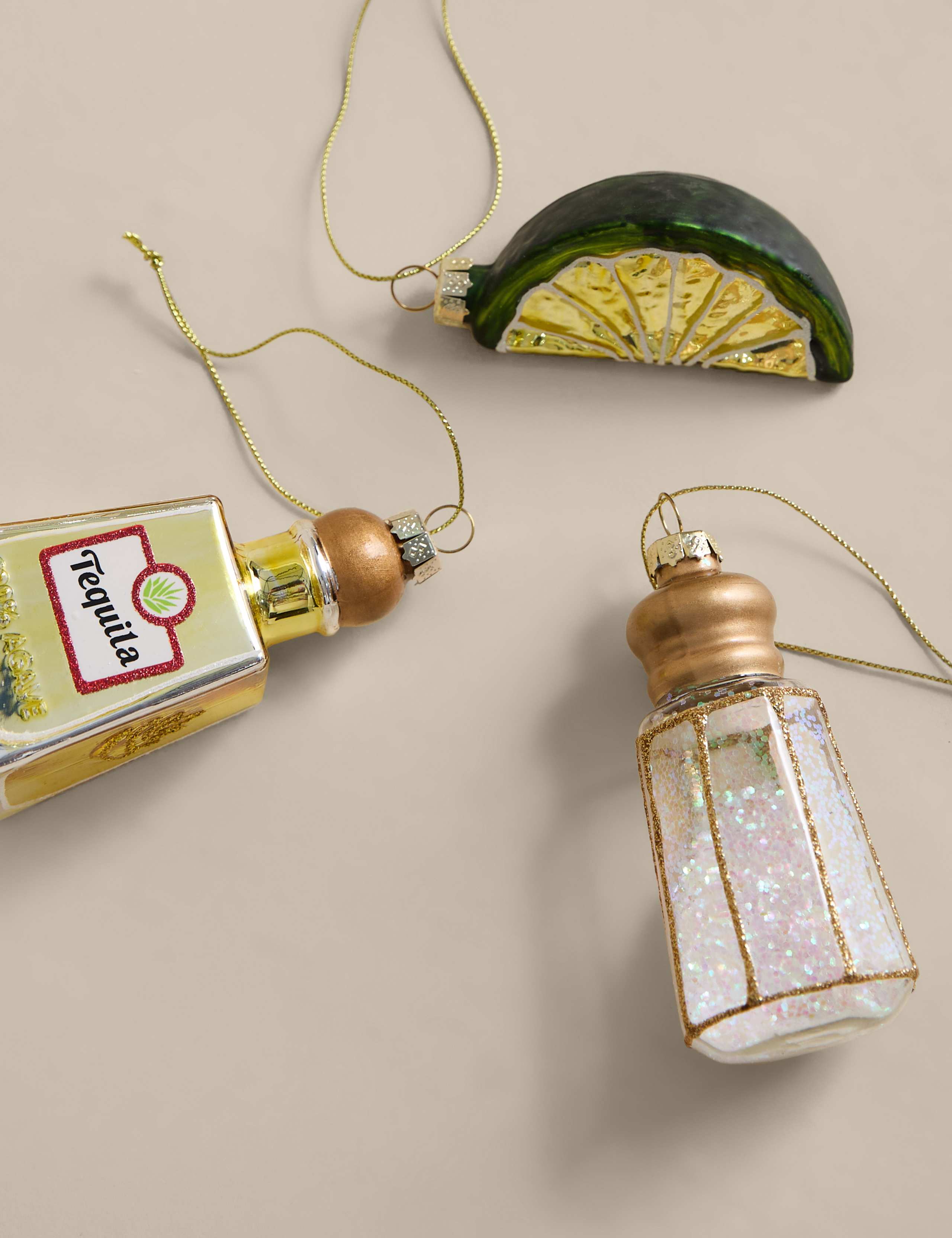 3pk Glass Hanging Tequila Decorations 3 of 5