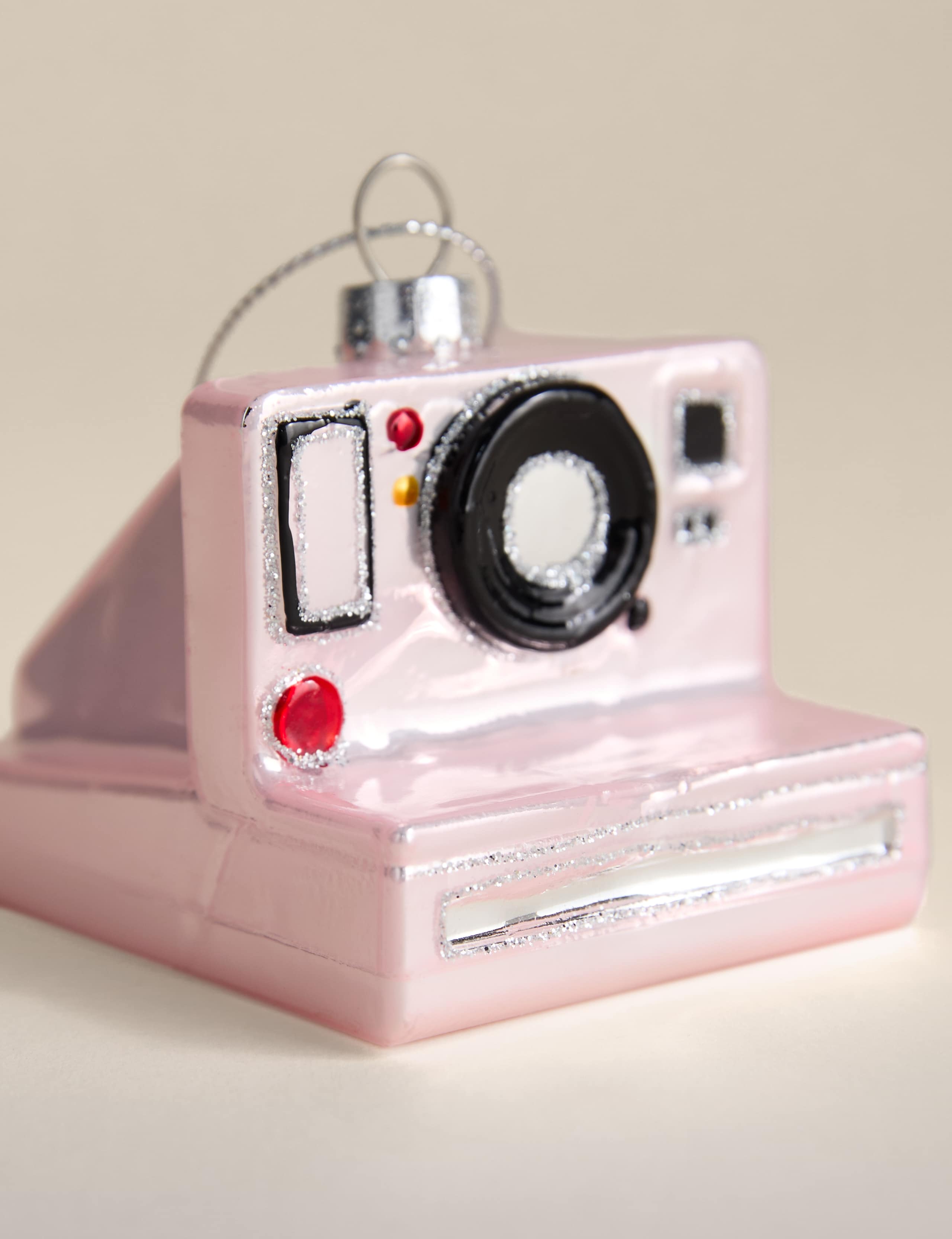 Glass Hanging Polaroid Camera Decoration 2 of 2