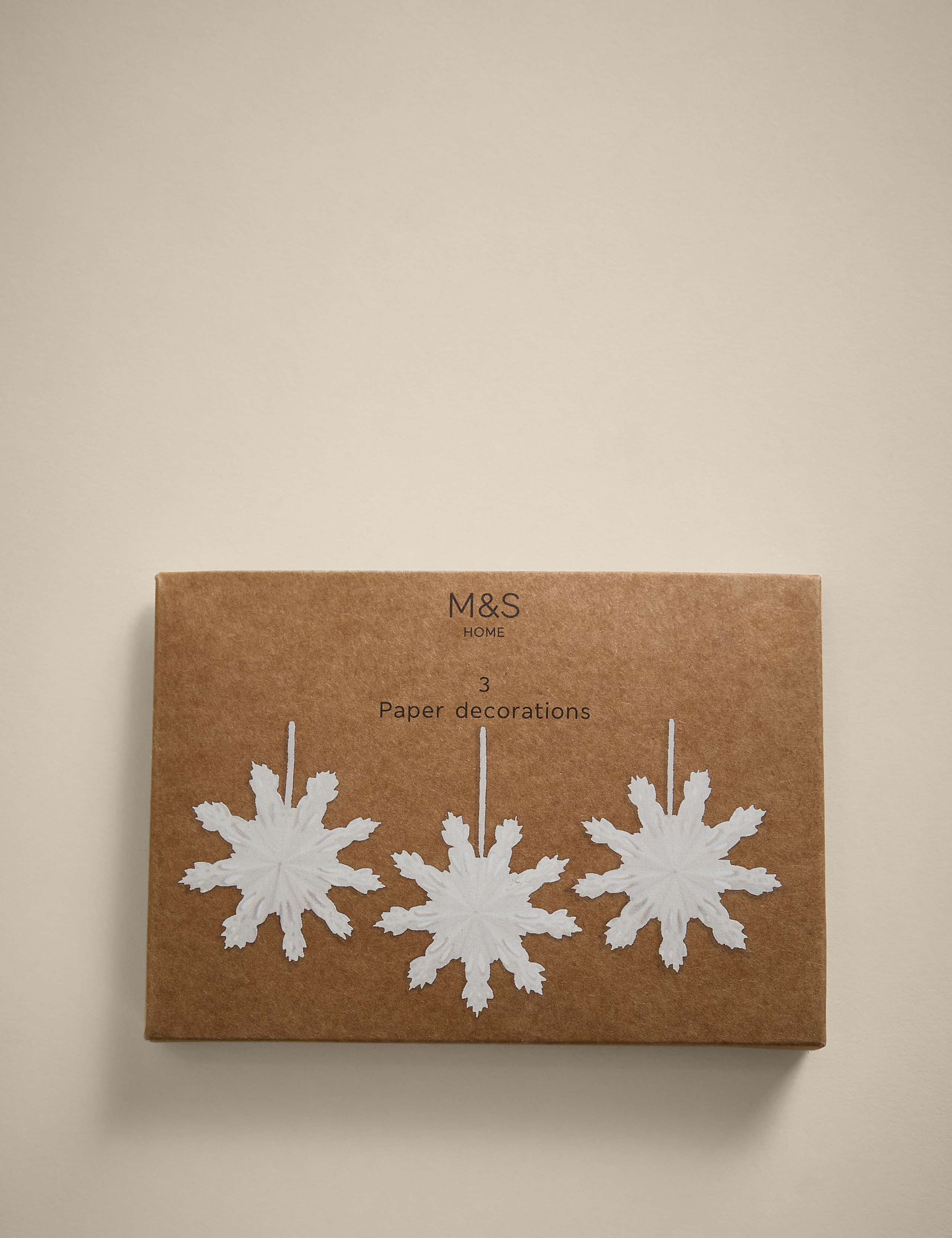 3pk Hanging Paper Snowflake Decorations 2 of 4