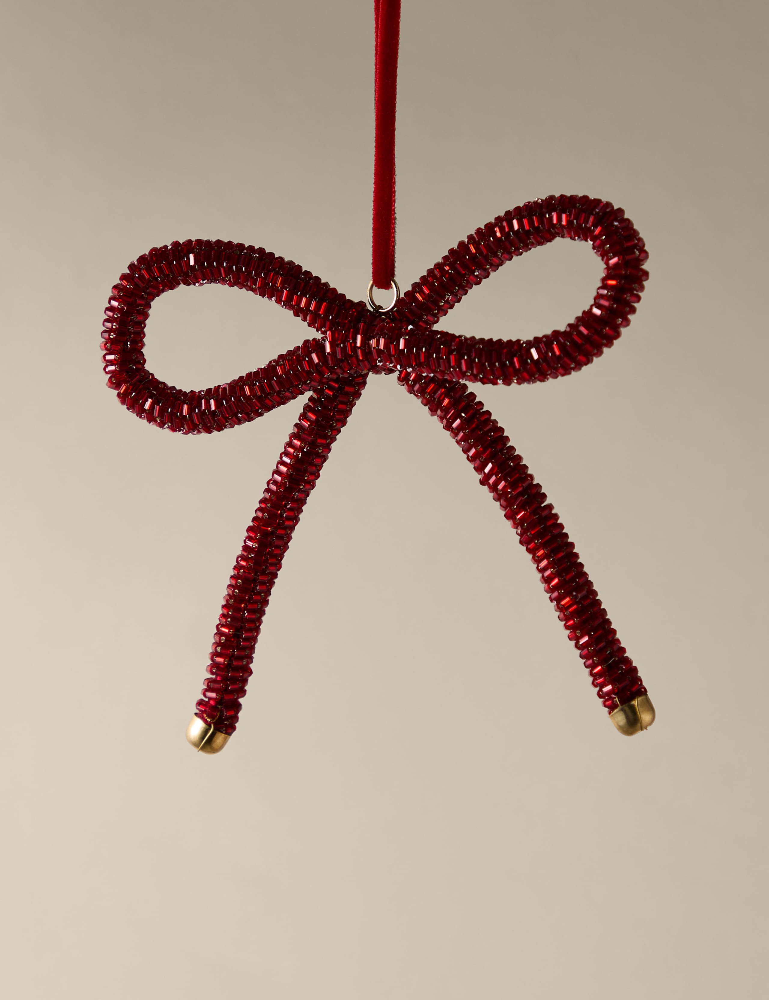 Hanging Beaded Bow Decoration 1 of 3