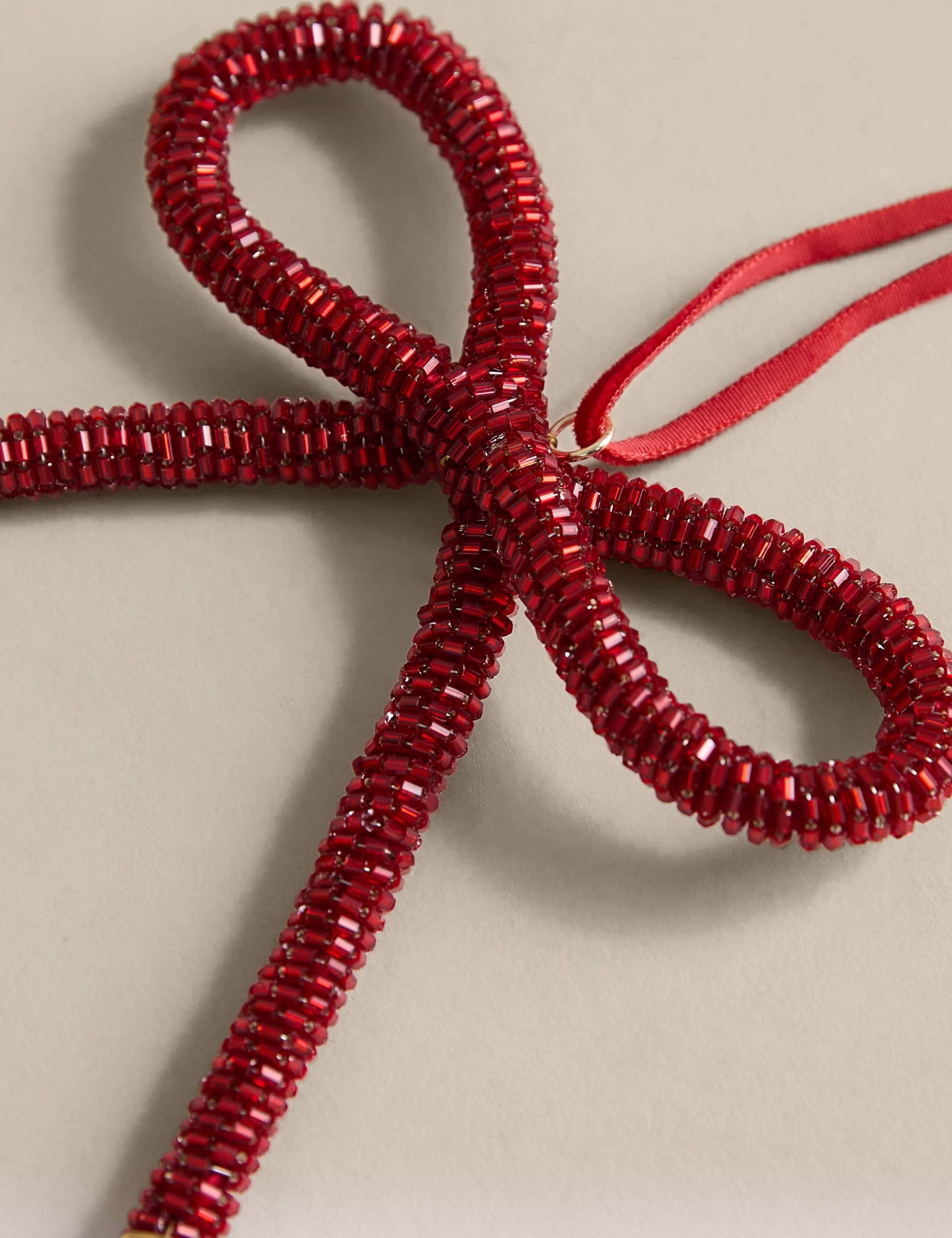 Beaded Bow Hanging Decoration 3 of 3