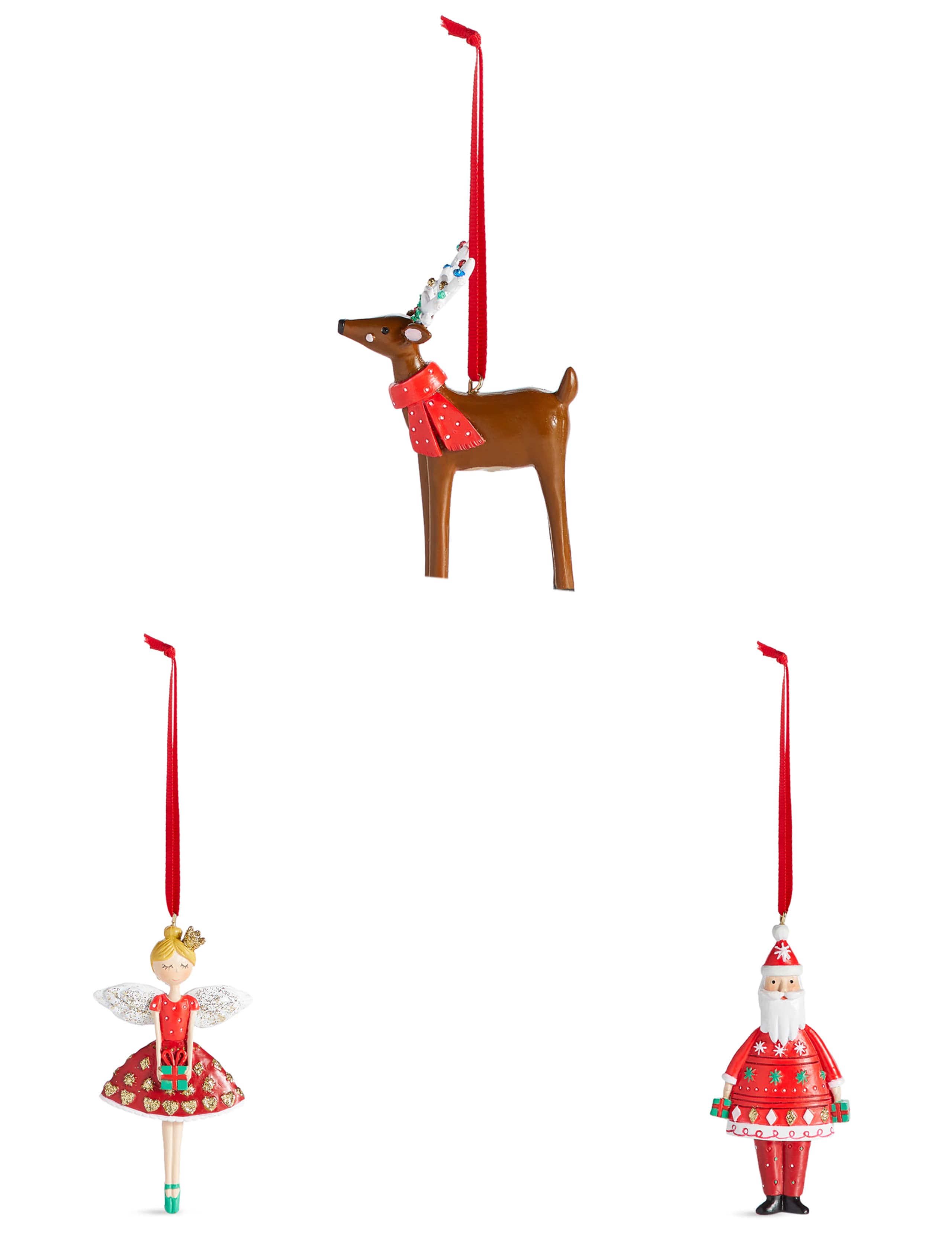 3 Pack Resin Character Baubles 1 of 5