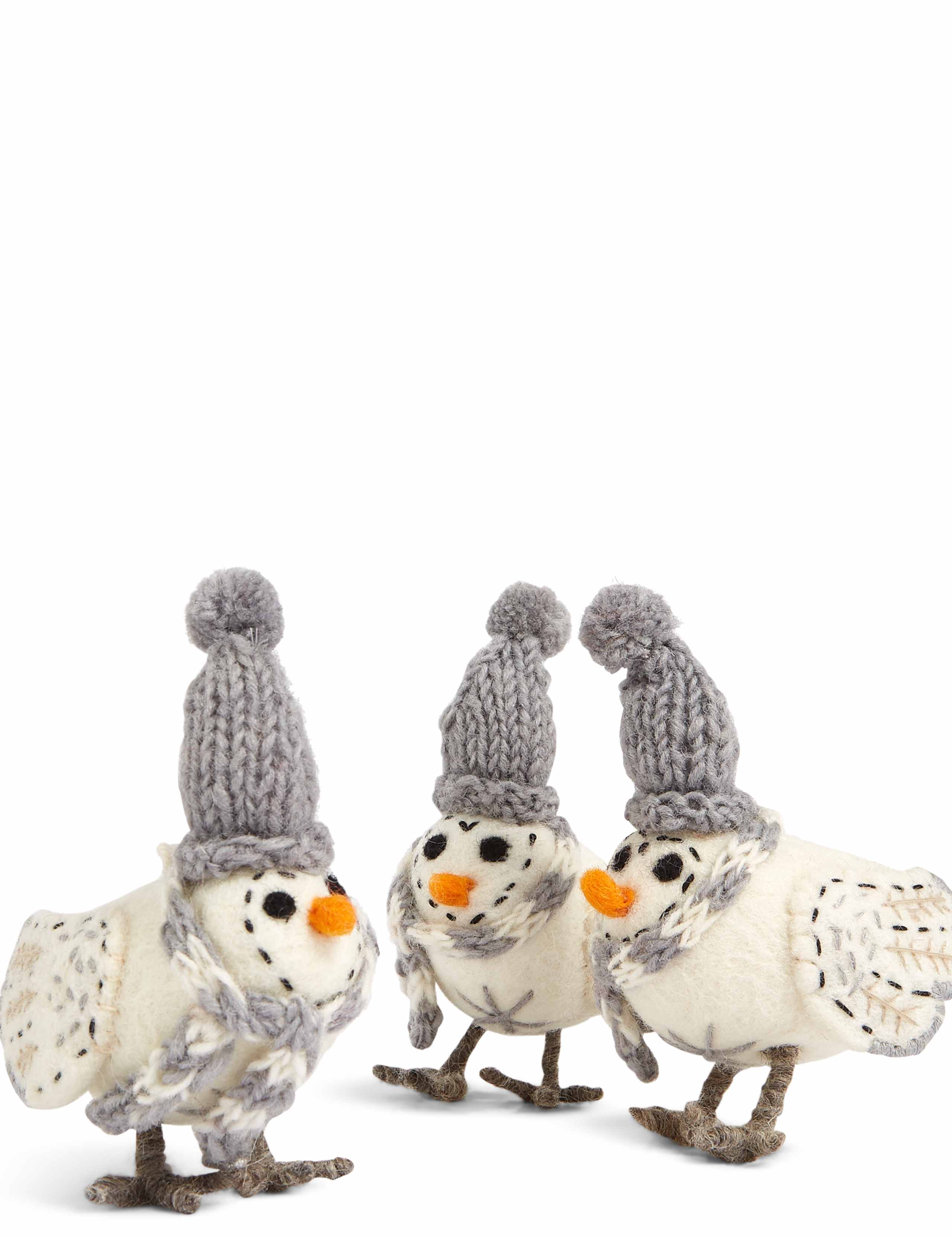 3 Pack Natural Robin Character Baubles 3 of 3