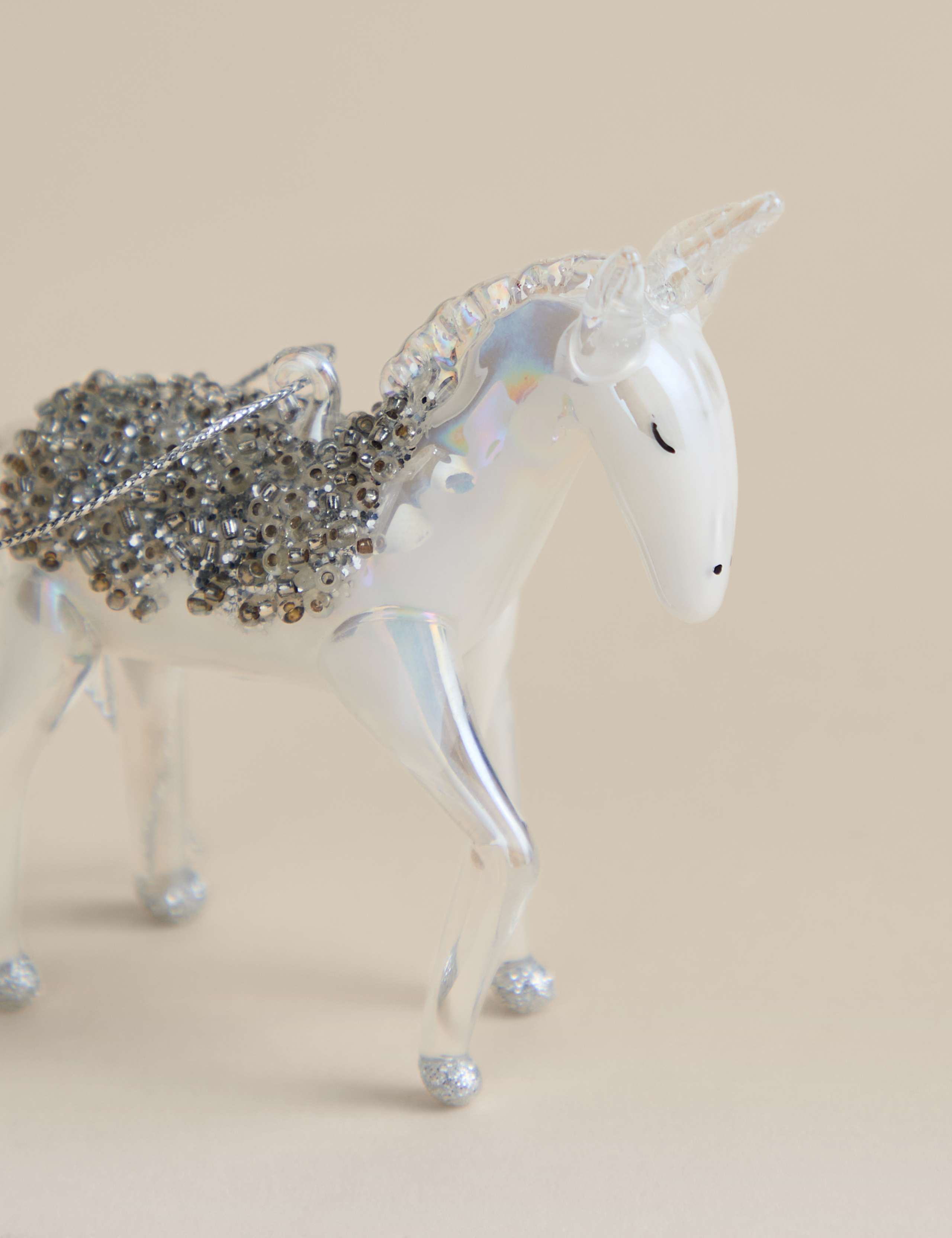 Unicorn Glass Hanging Decoration 2 of 2