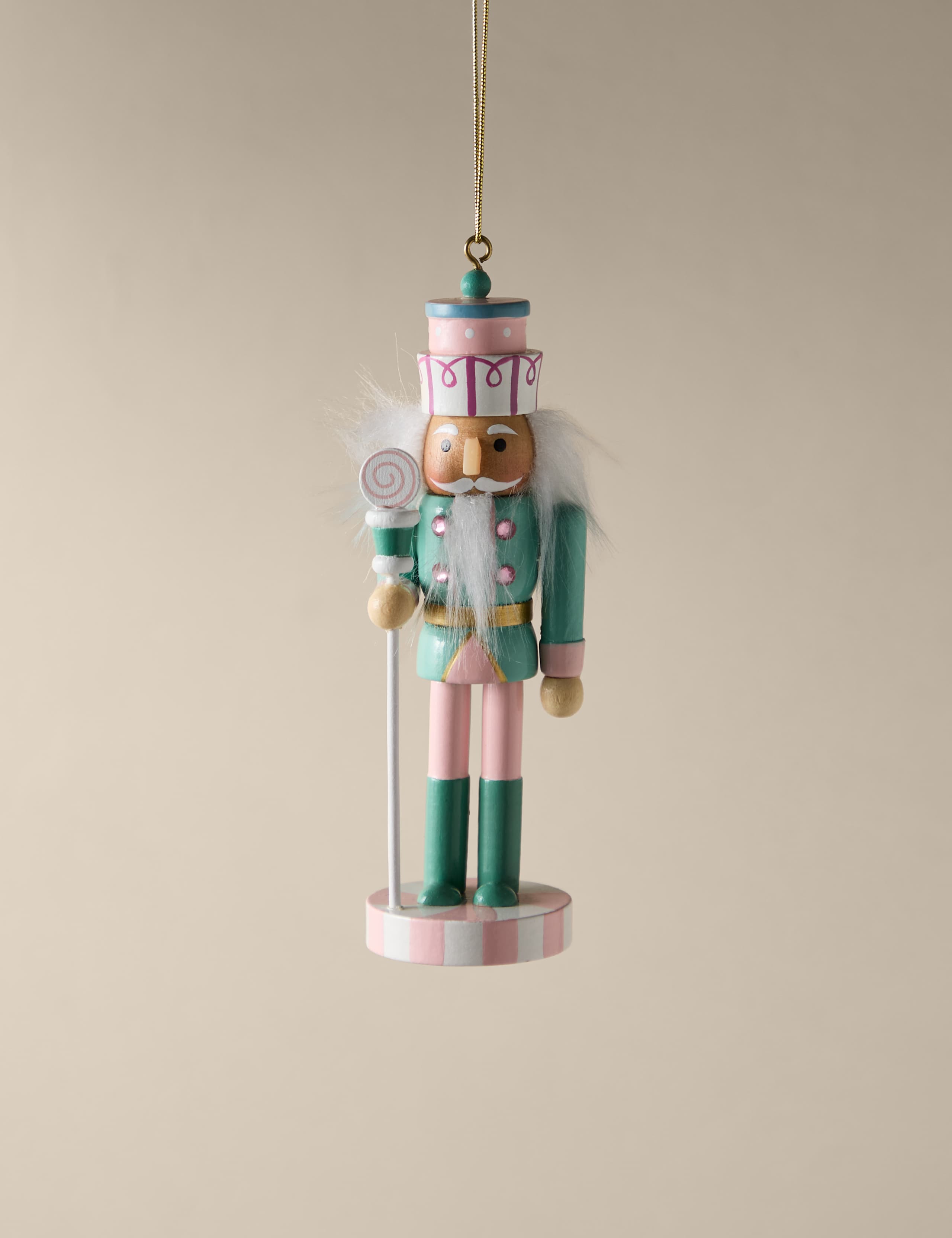 Pastel Hanging Nutcracker Decoration 1 of 5
