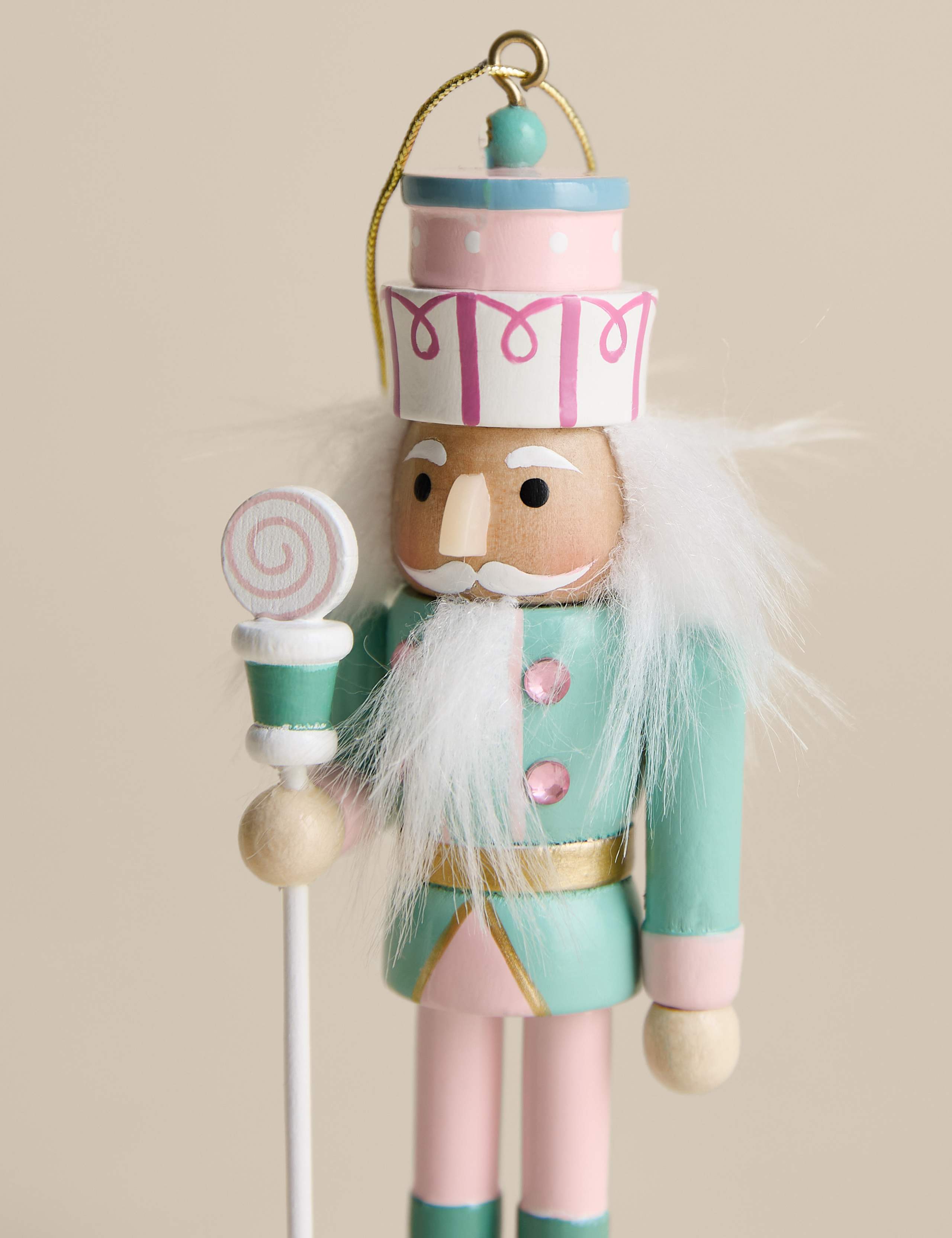 Pastel Hanging Nutcracker Decoration 2 of 5