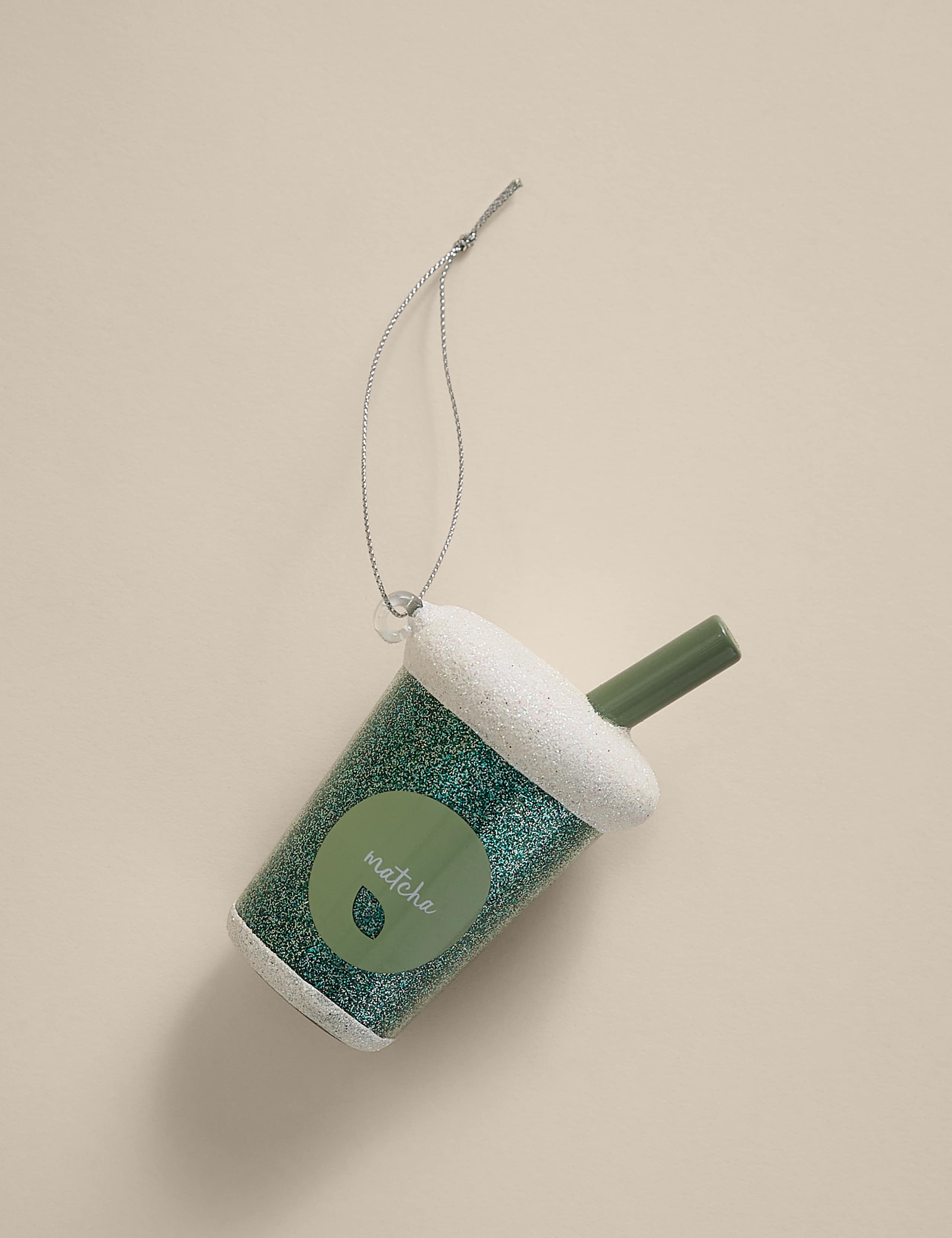 Glass Hanging Matcha Latte Decoration 2 of 4
