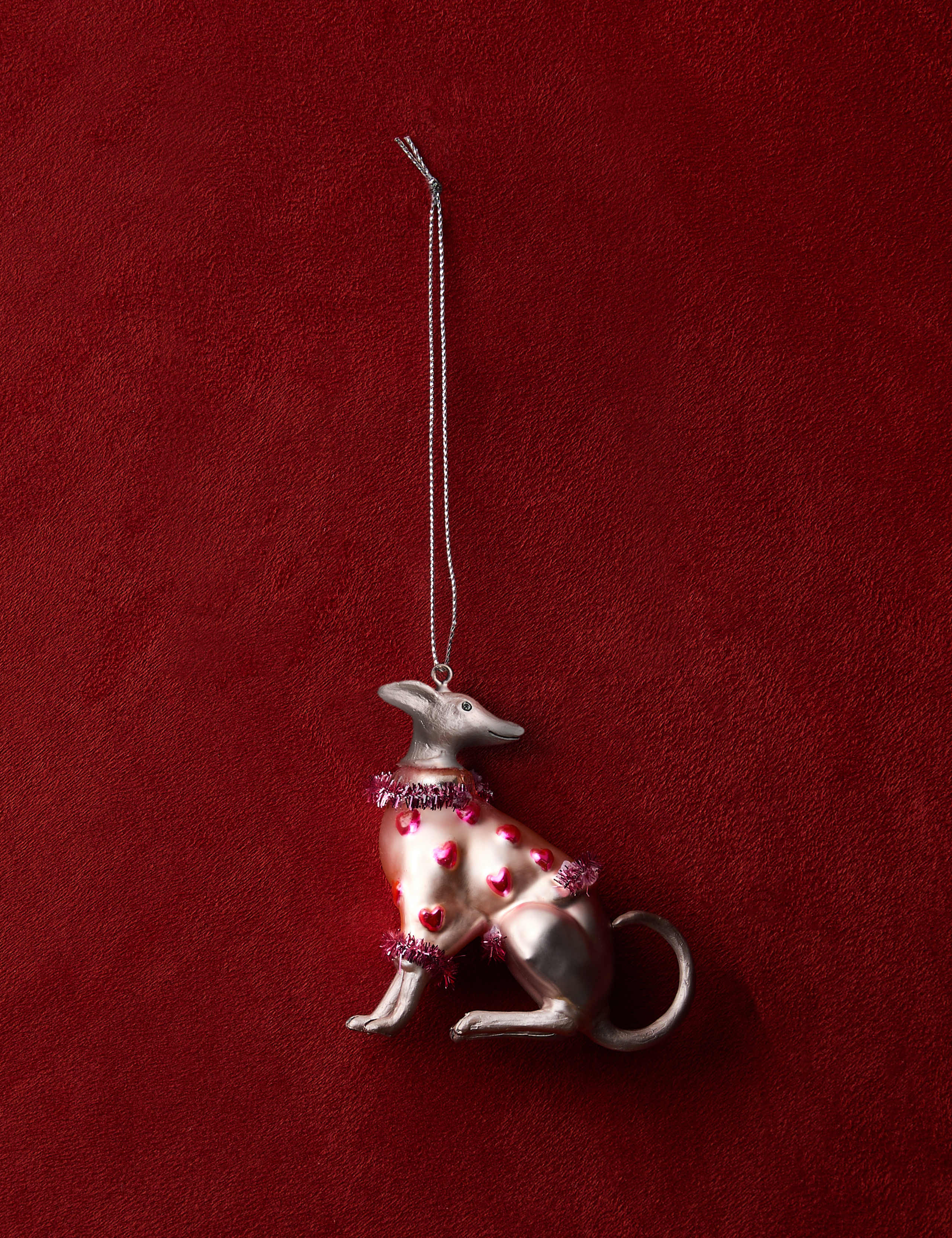 Glass Hanging Greyhound Decoration 1 of 2