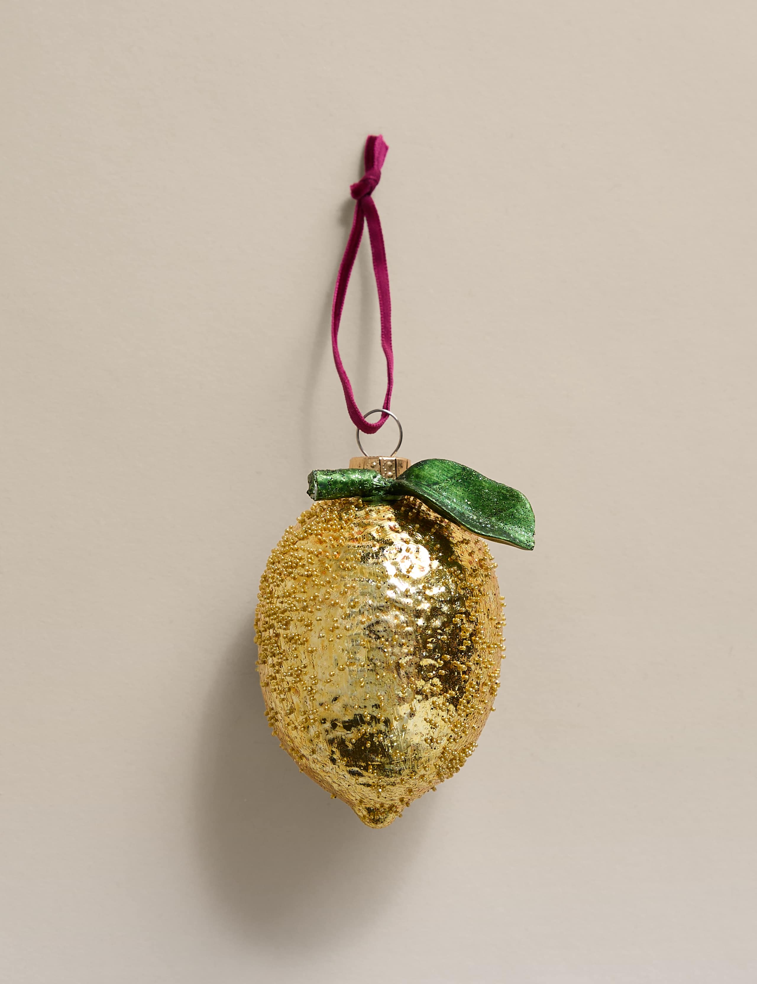 Glass Hanging Lemon Decoration 1 of 2