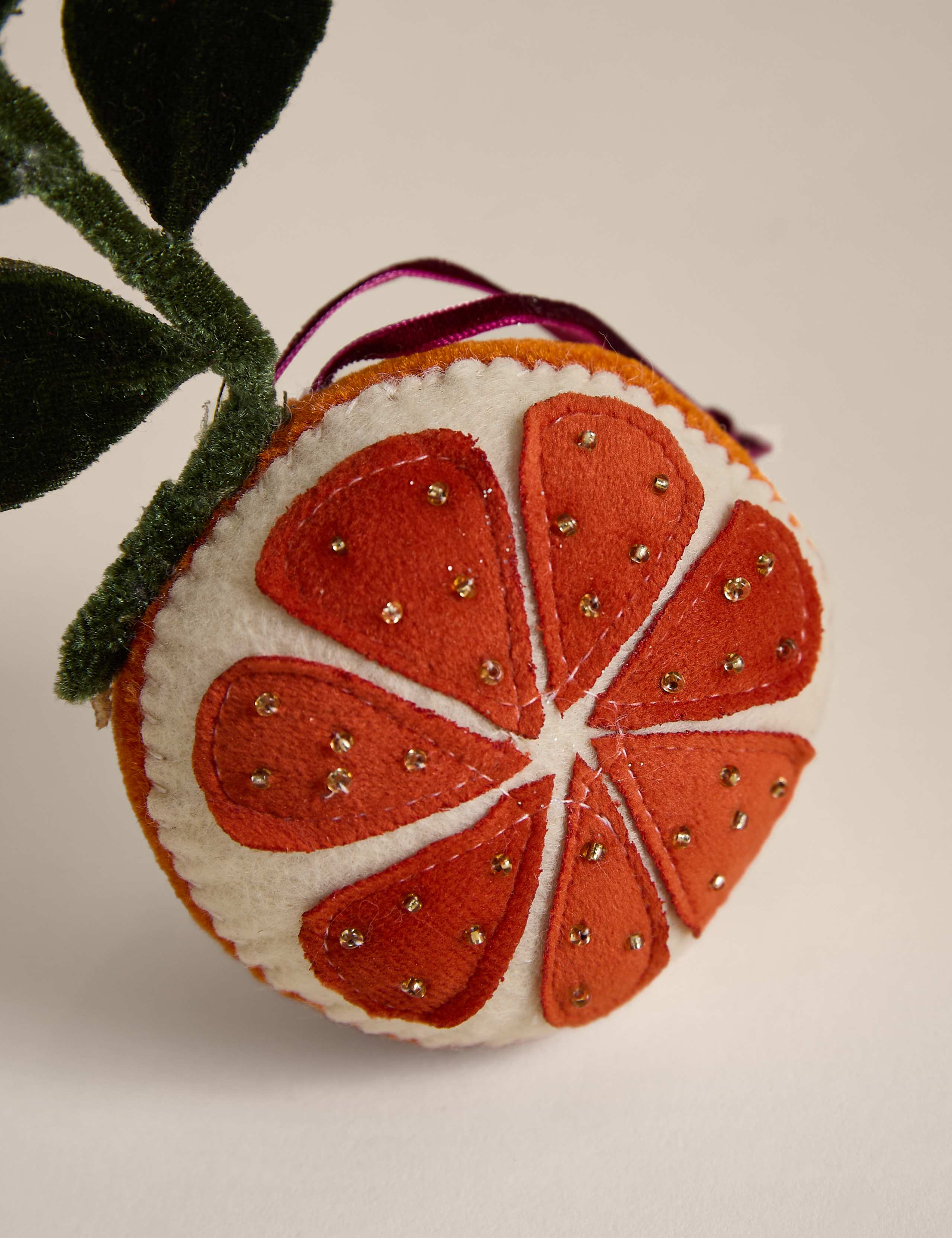 Orange Felt Hanging Decoration 2 of 2