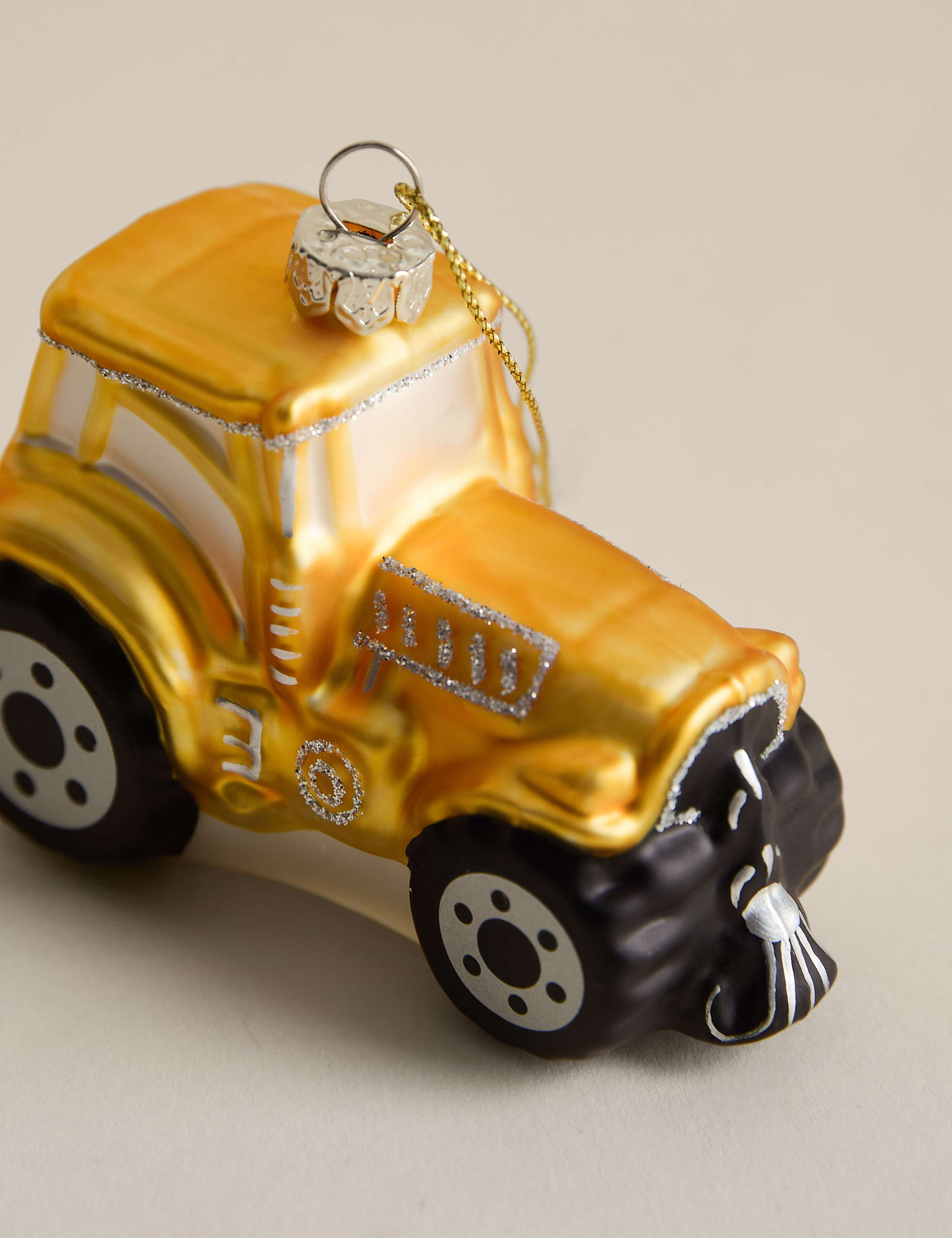 Glass Hanging Tractor Decoration 2 of 2