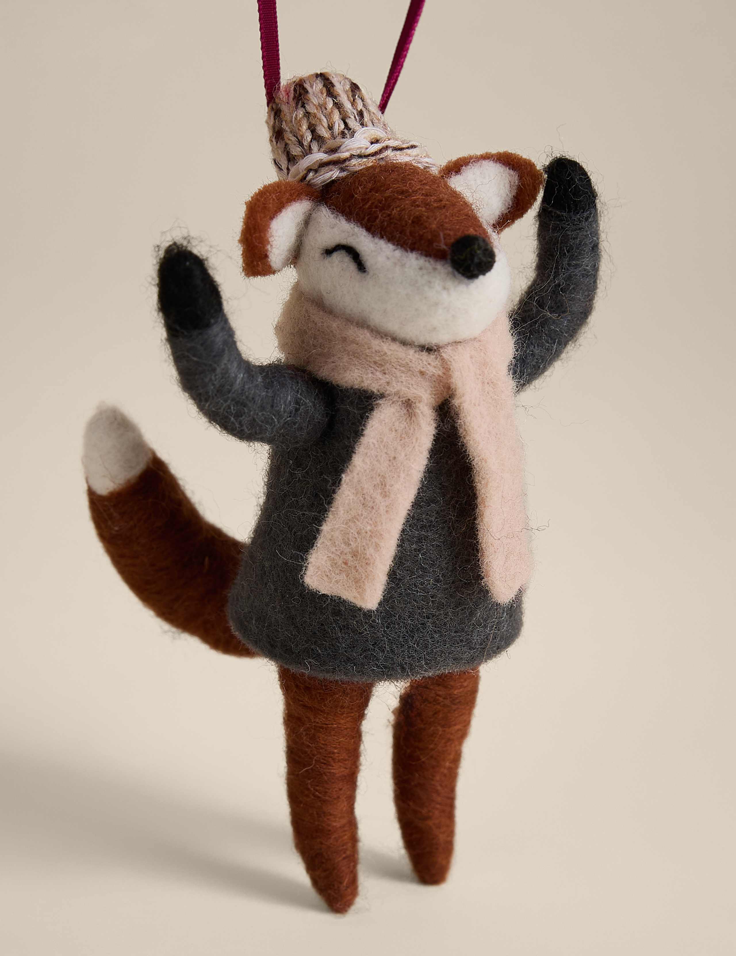 Felt Fox Hanging Decoration 2 of 2