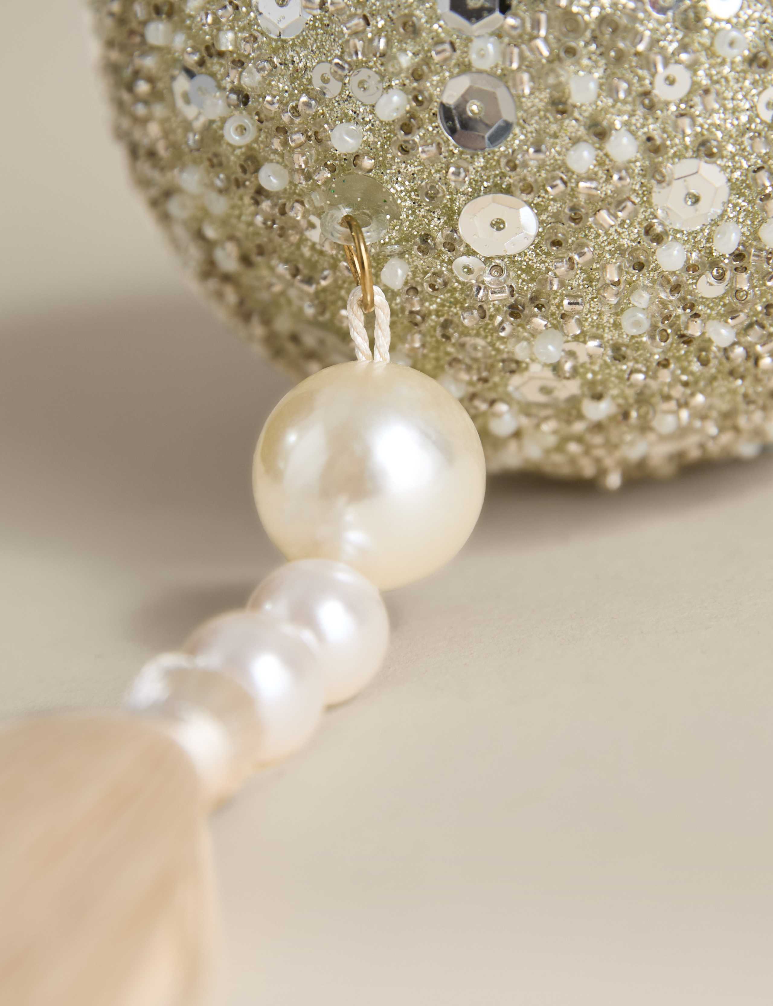 Glass Beaded Celebration Bauble 2 of 2