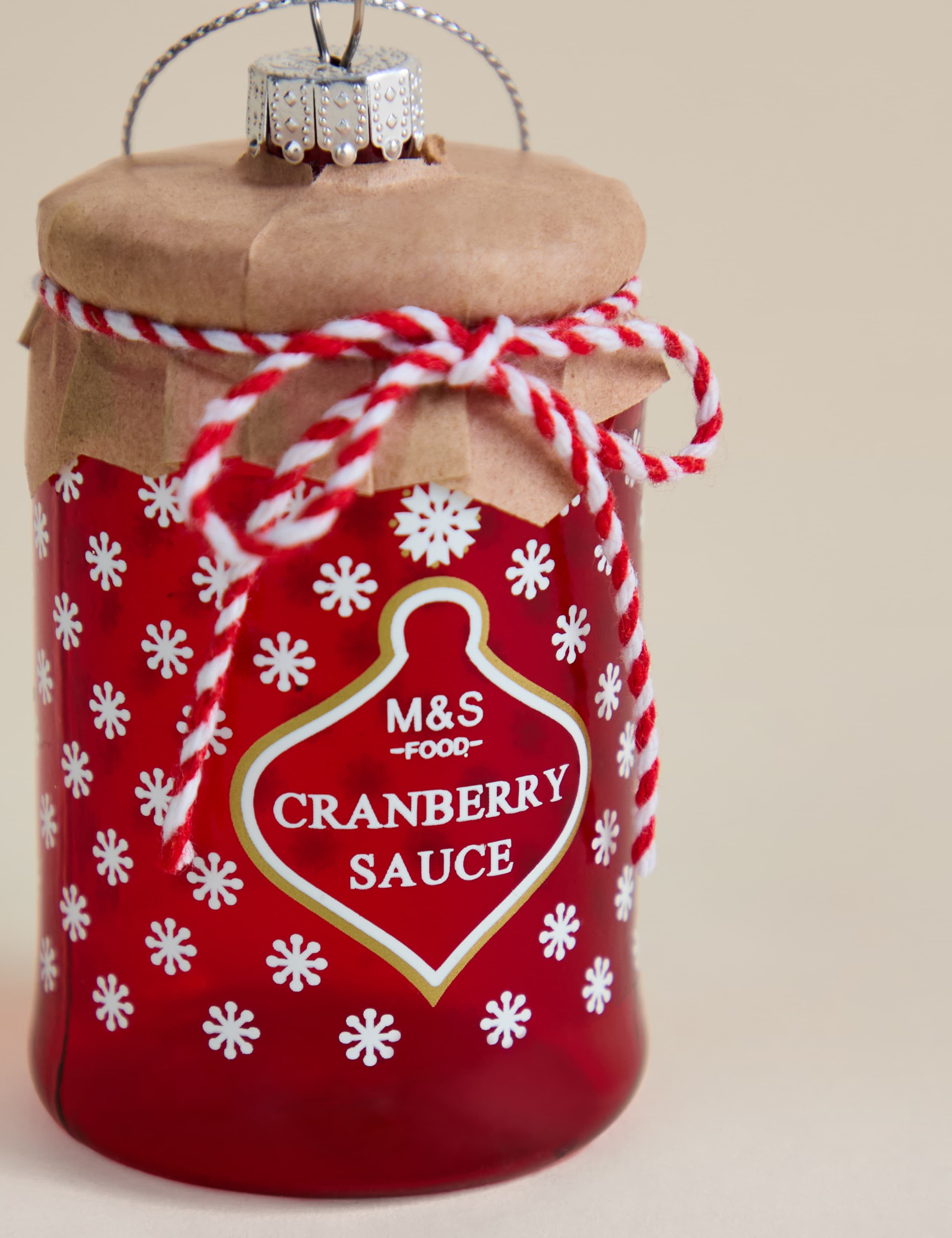 Glass Hanging Cranberry Sauce Decoration 2 of 2