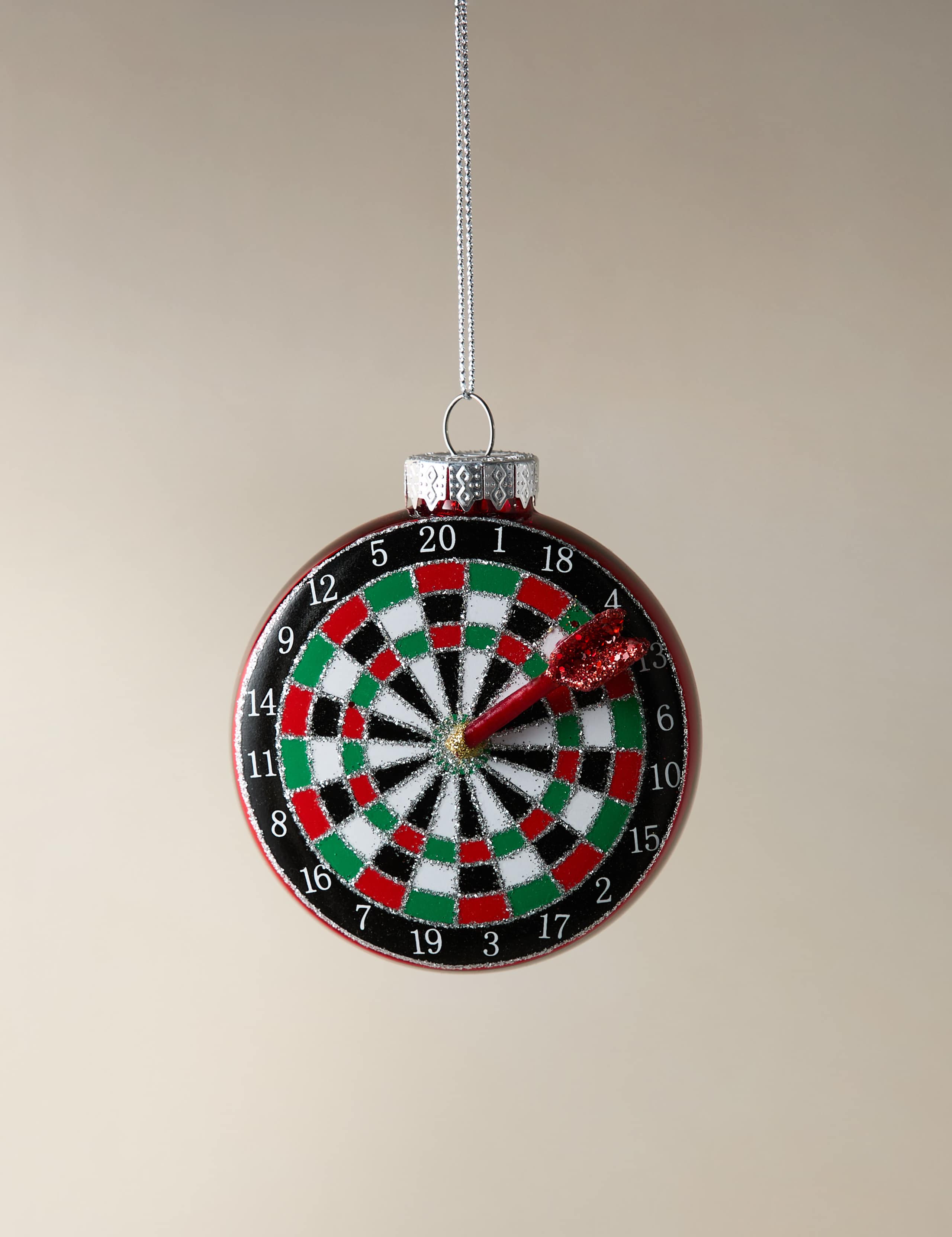 Glass Hanging Dartboard Decoration 1 of 3