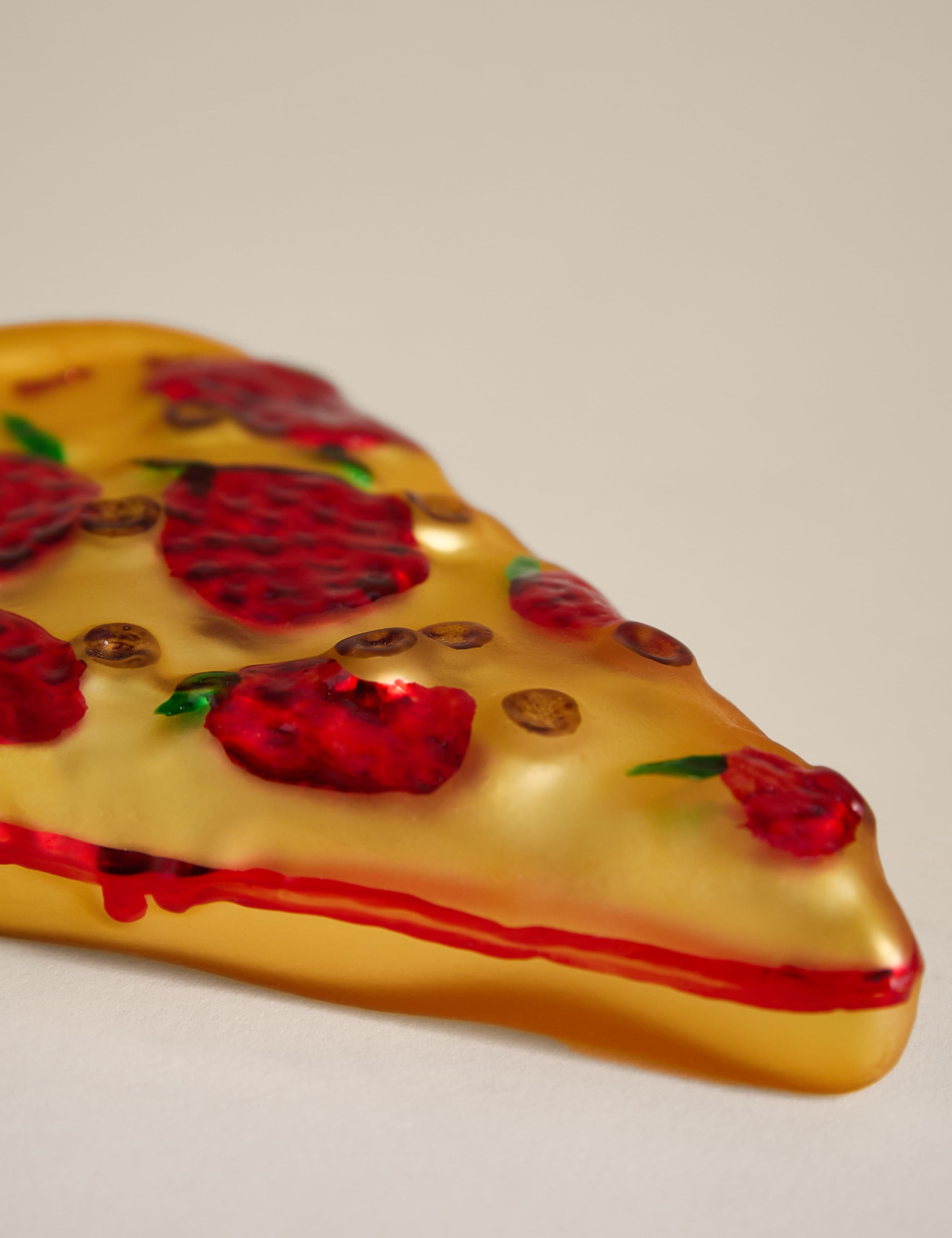 Glass Hanging Pizza Slice Decoration 3 of 3