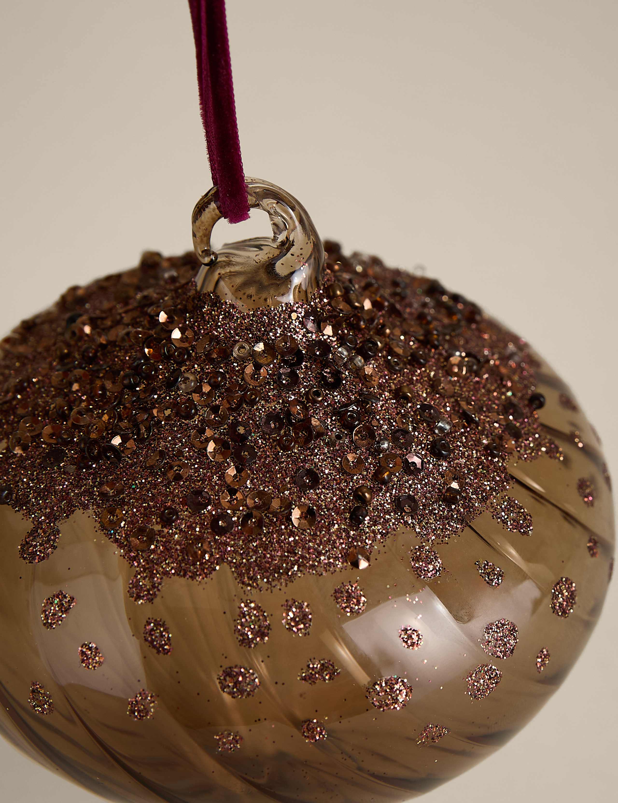 Embellished Onion Glass Hanging Decoration 2 of 2
