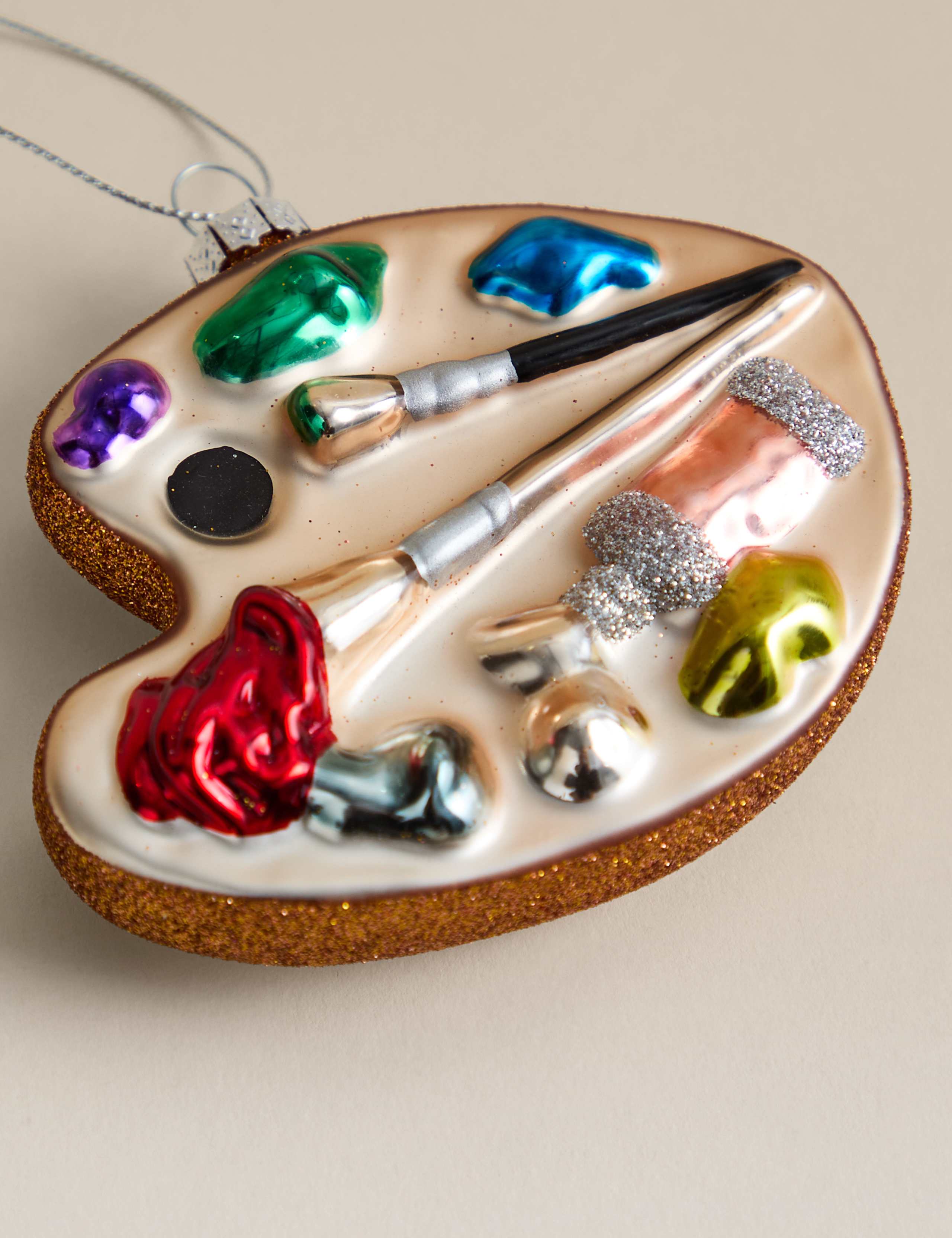 Glass Hanging Paint Palette Decoration 3 of 3