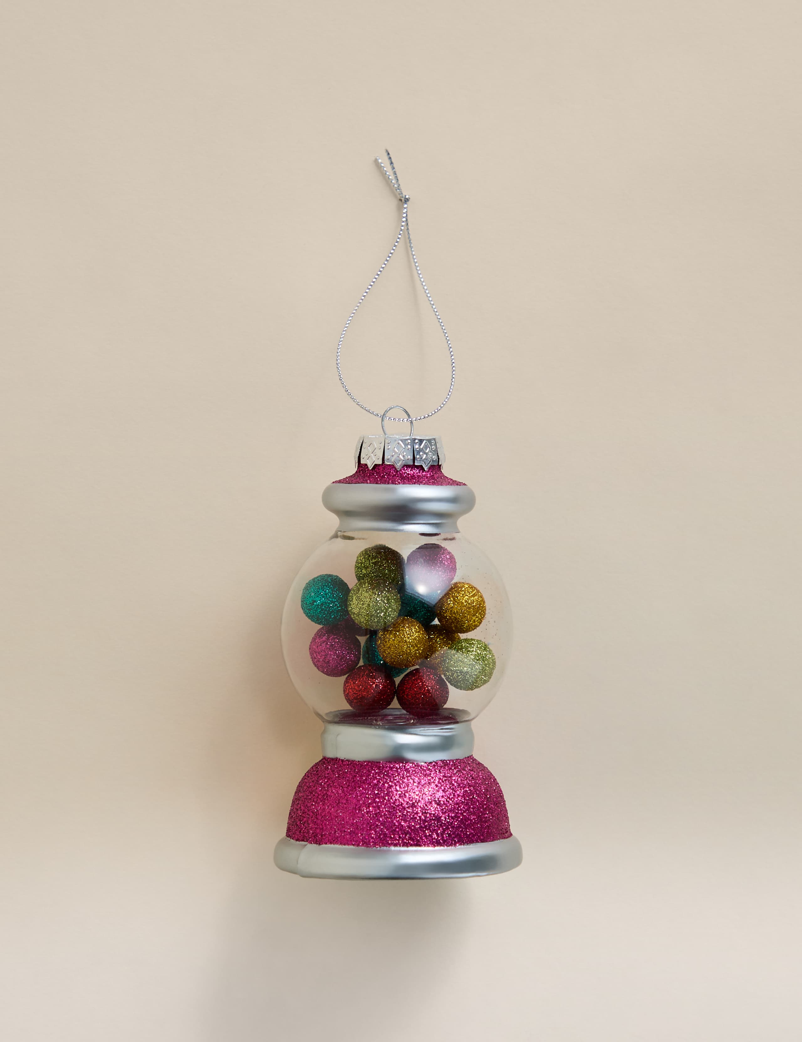 Glass Hanging Bubblegum Machine Decoration 1 of 2