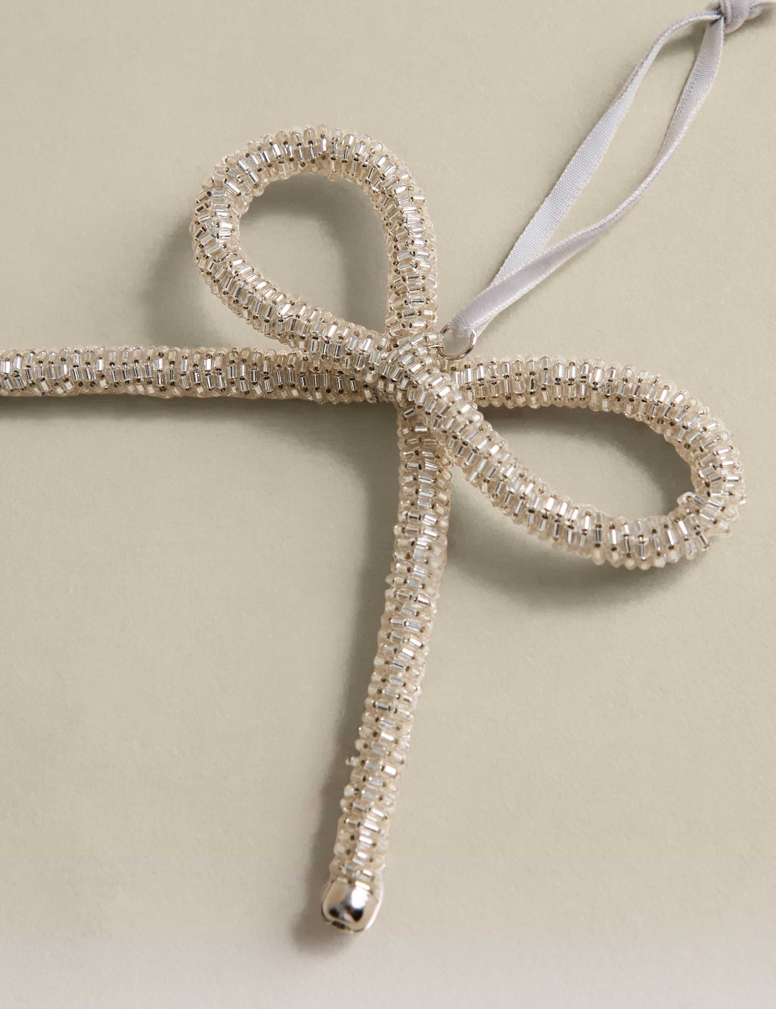 Hanging Beaded Bow Decoration 3 of 3