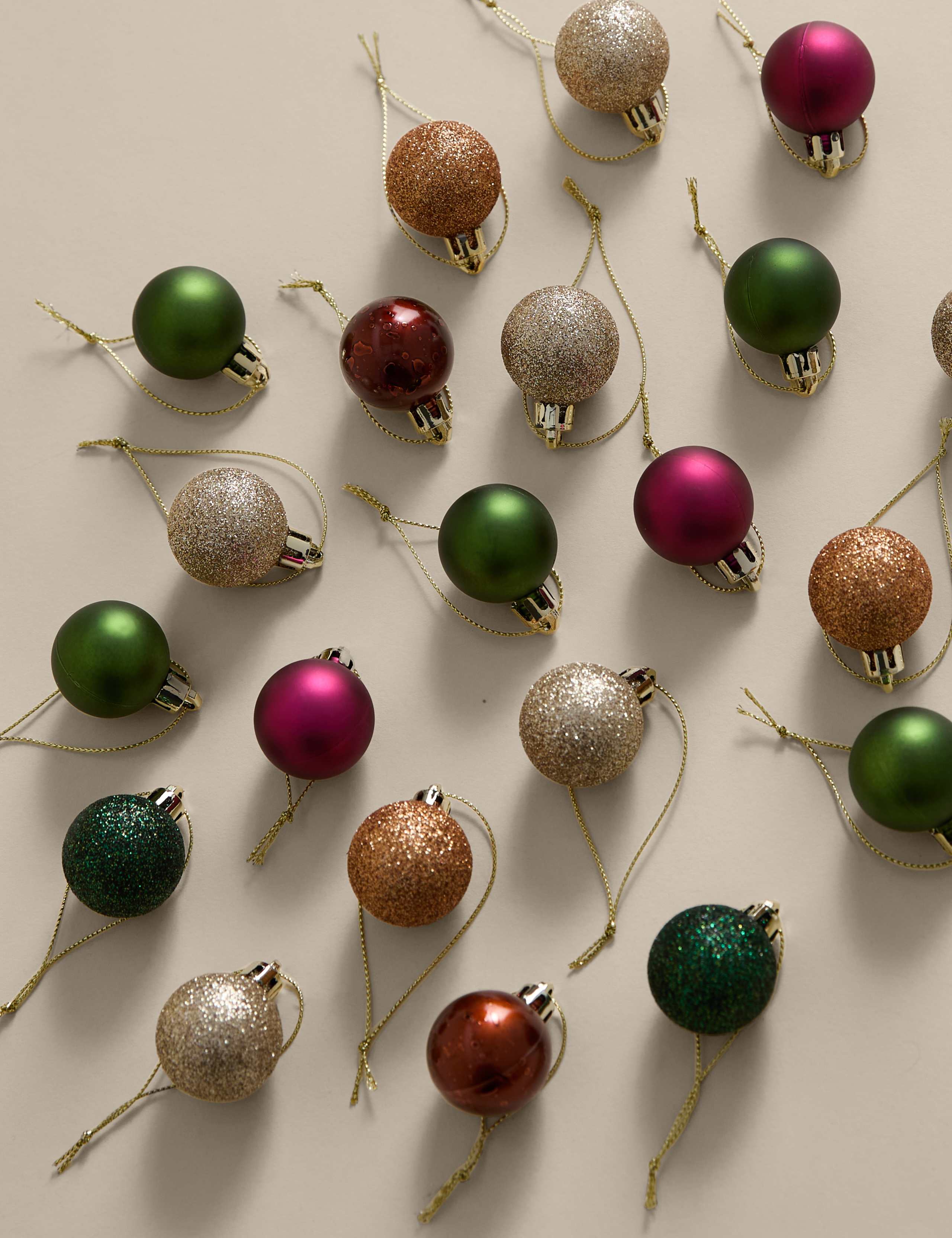 49pk Mini Shatterproof Baubles 1 of 3